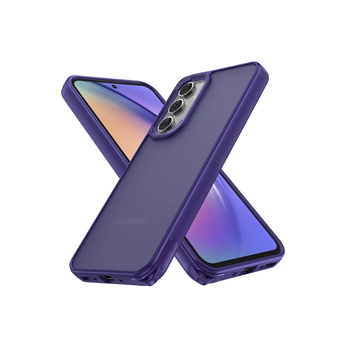 Newface Samsung Galaxy A14 4G Kılıf Elegant Kapak - Derin Mor