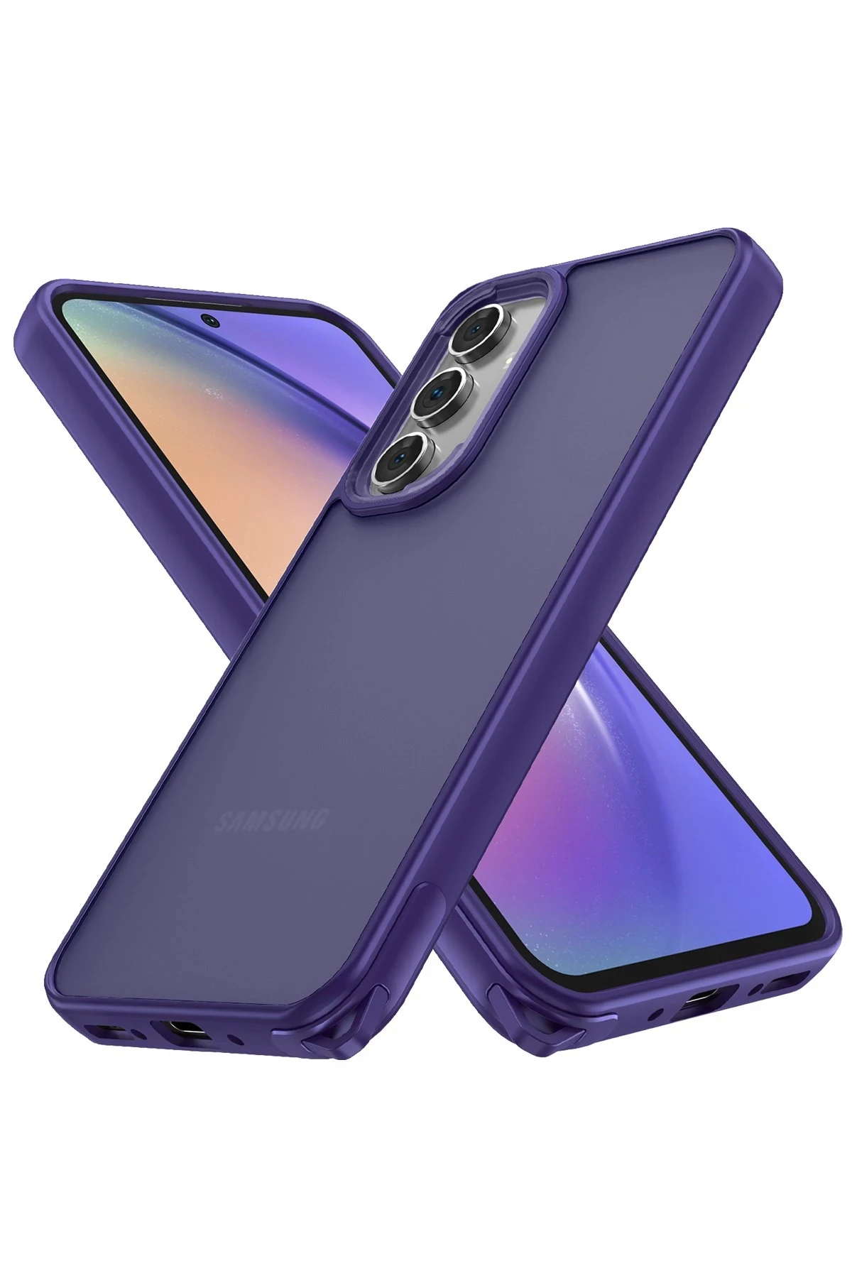 Newface Samsung Galaxy A05S Kılıf Elegant Kapak - Derin Mor