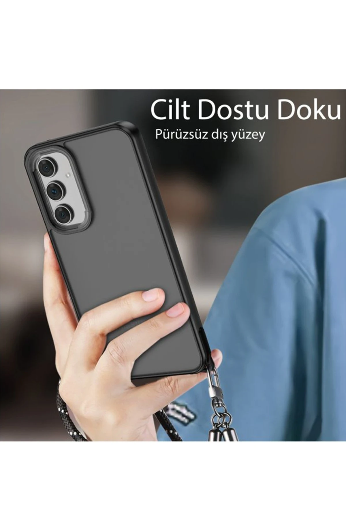 Newface Samsung Galaxy A25 5G Kılıf Elegant Kapak - Siyah — görsel 4