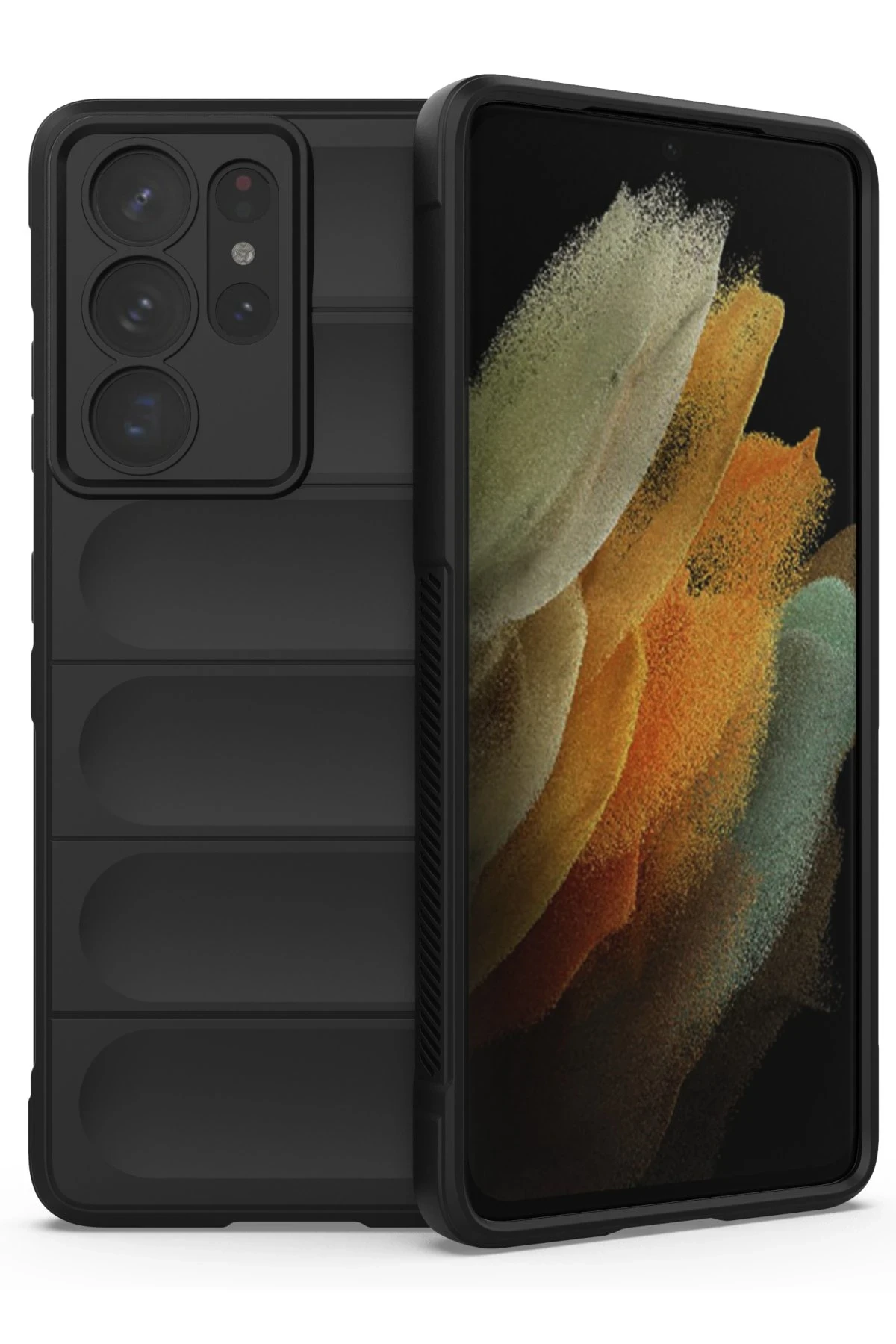 Newface Samsung Galaxy S21 Ultra Kılıf Optimum Silikon - Siyah