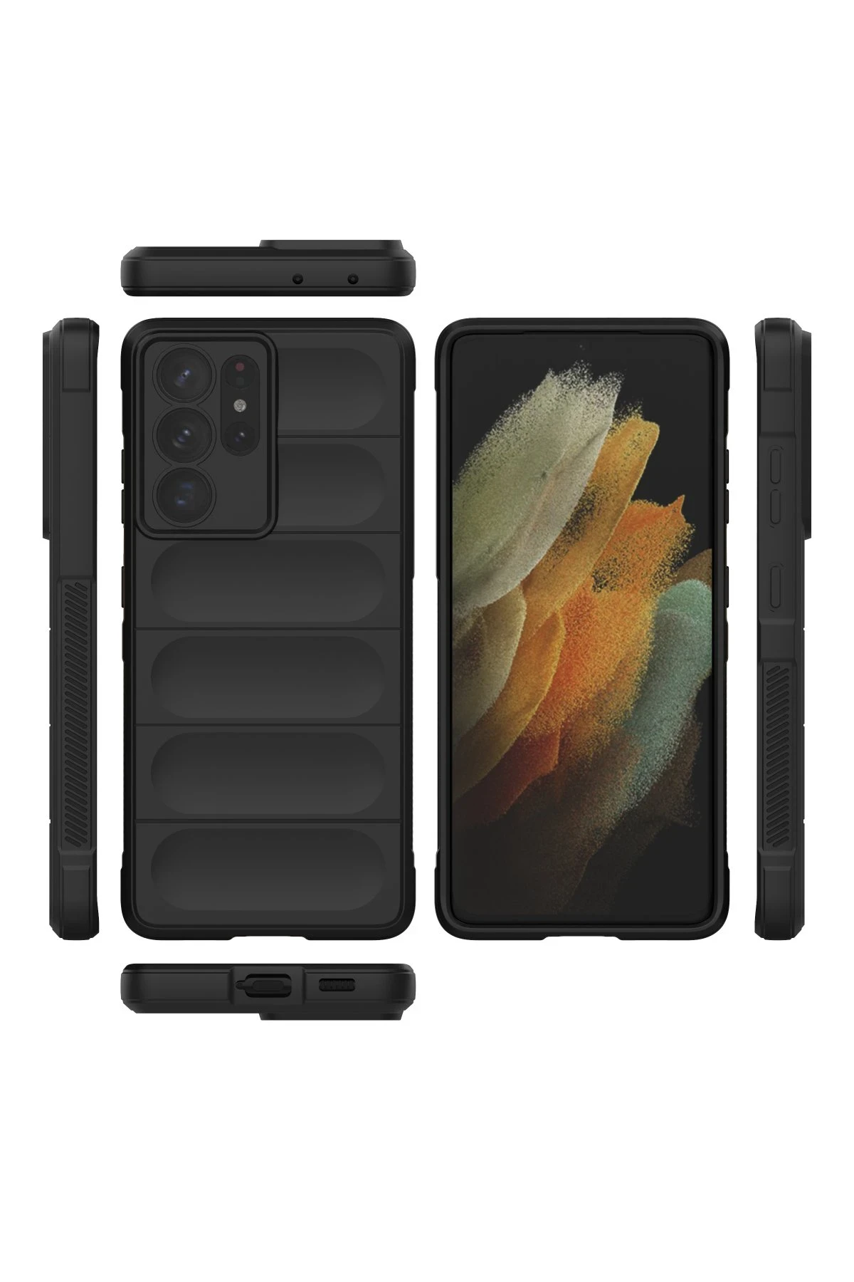 Newface Samsung Galaxy S21 Ultra Kılıf Optimum Silikon - Siyah — görsel 3