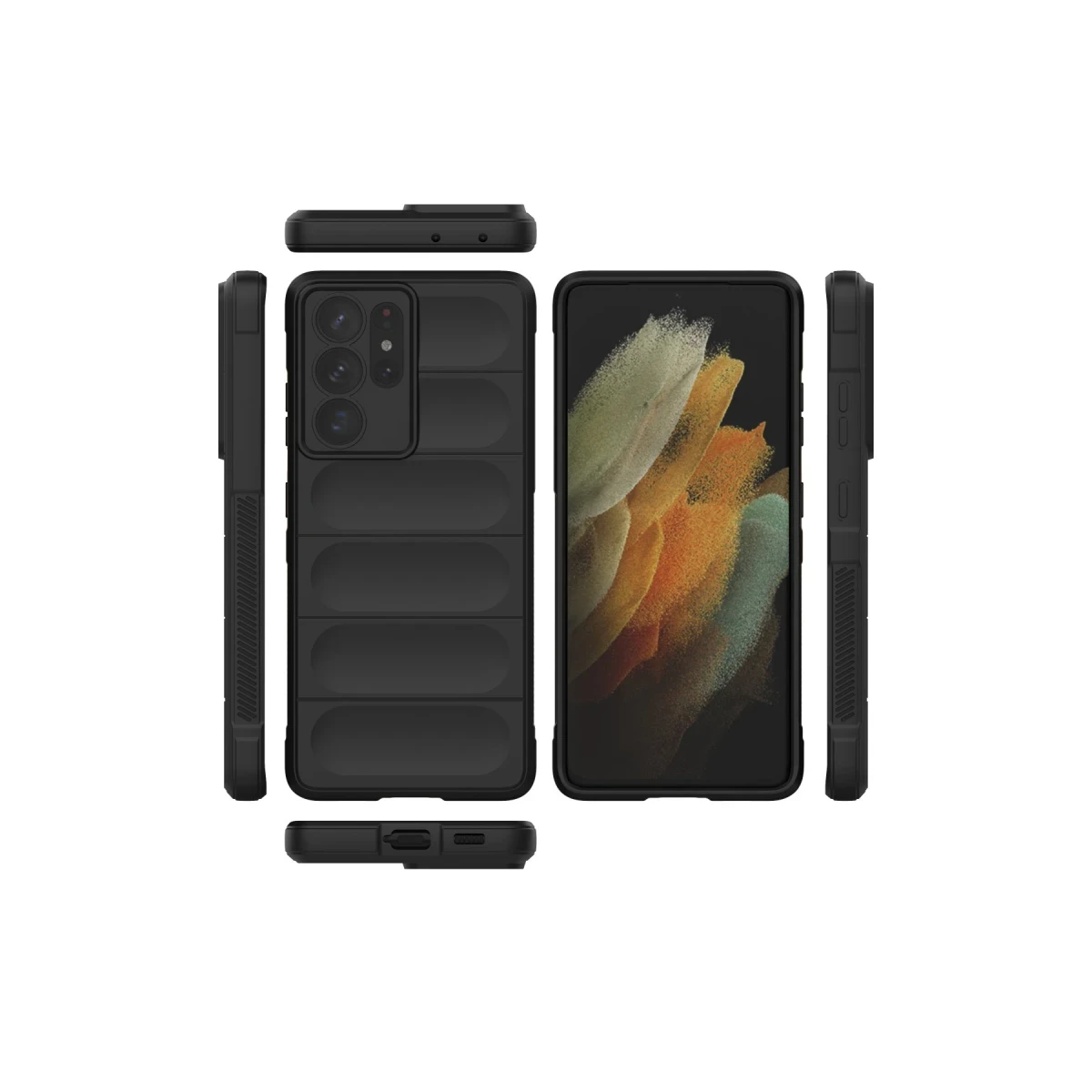 Newface Samsung Galaxy S21 Ultra Kılıf Optimum Silikon - Siyah — görsel 7