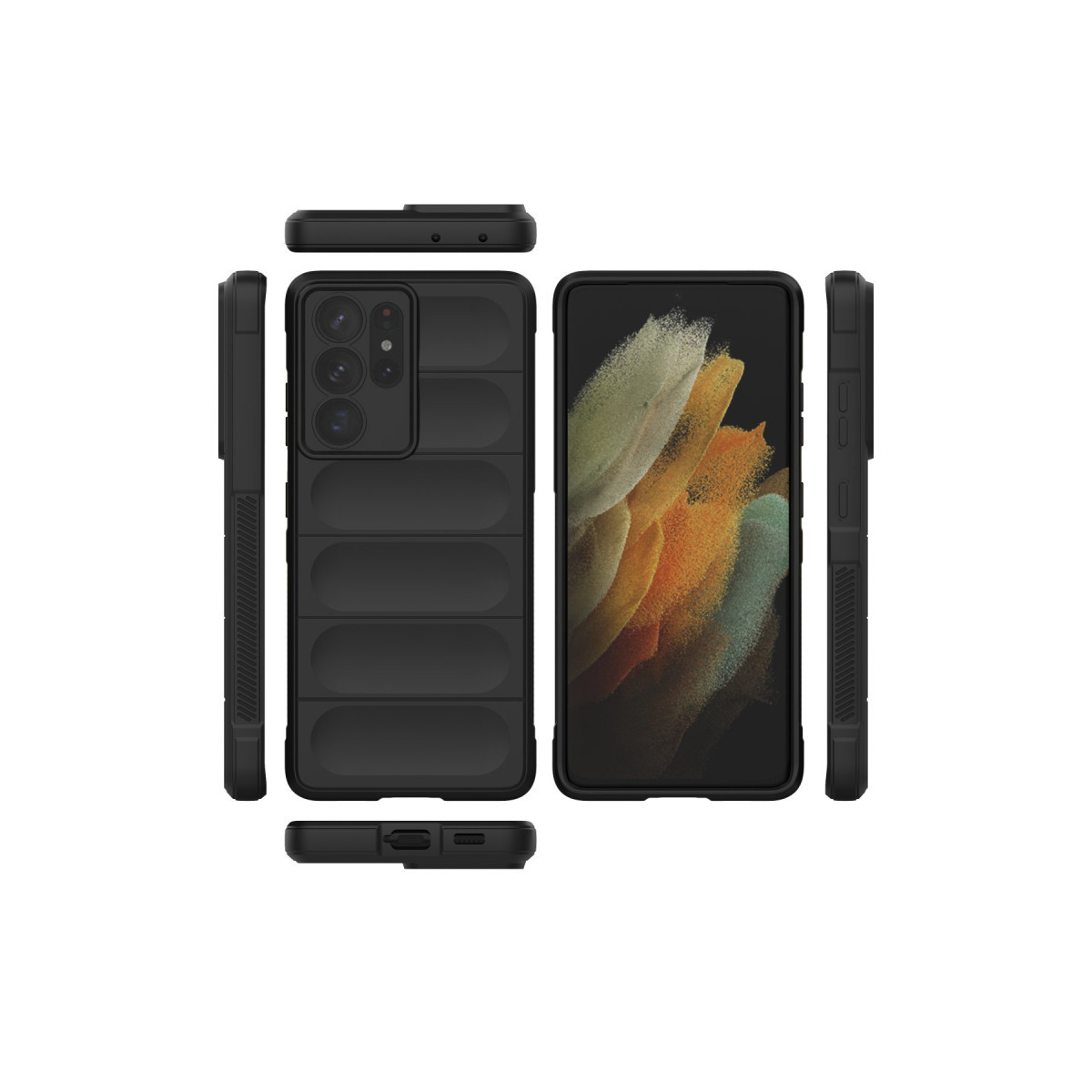 Newface Samsung Galaxy S21 Ultra Kılıf Optimum Silikon - Siyah — görsel 11