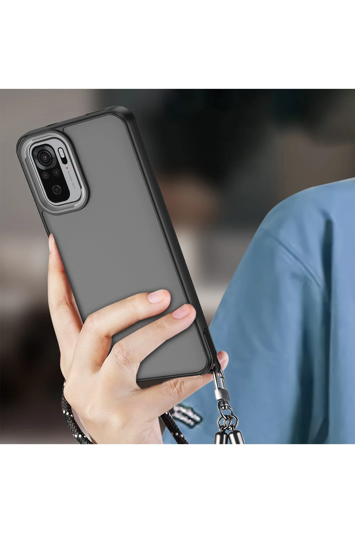 Newface Xiaomi Redmi Note 10 Pro Kılıf Elegant Kapak - Siyah