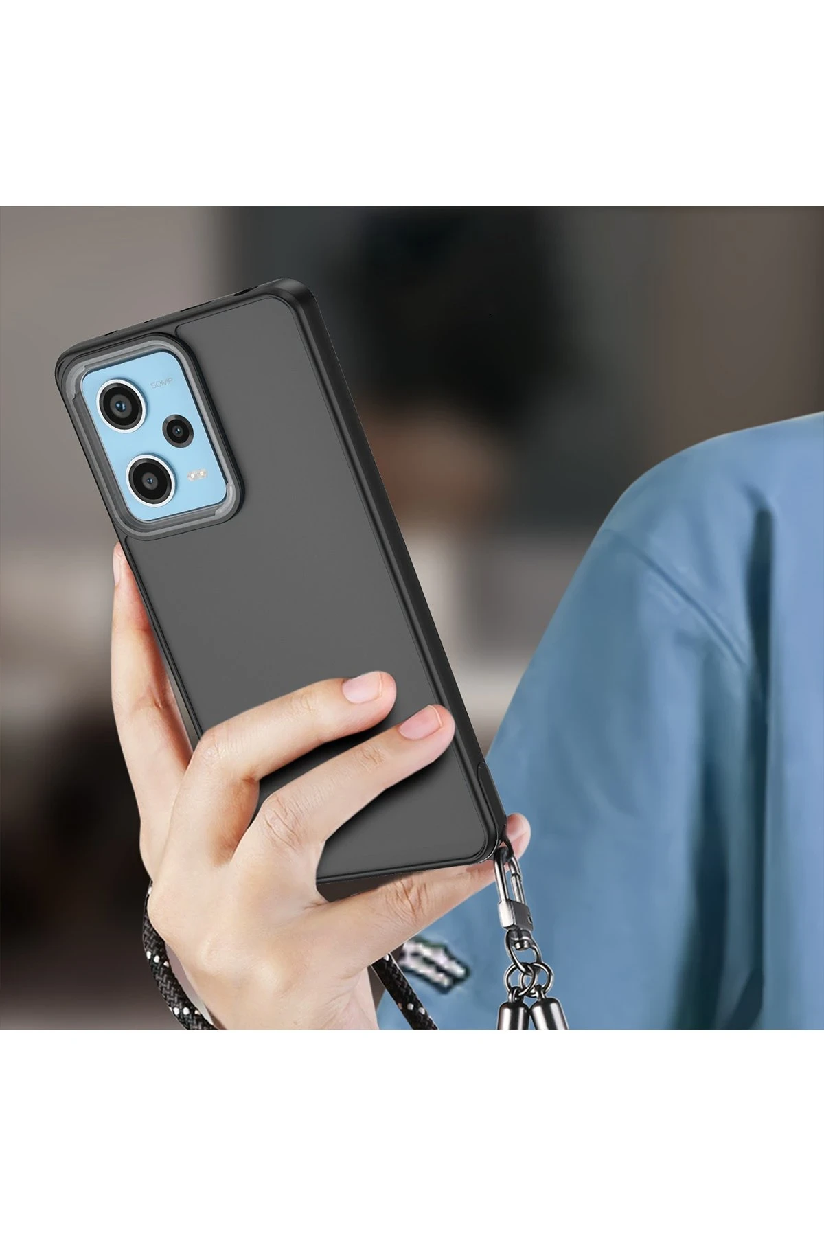 Newface Xiaomi Redmi Note 12 4G Kılıf Elegant Kapak - Siyah — görsel 2