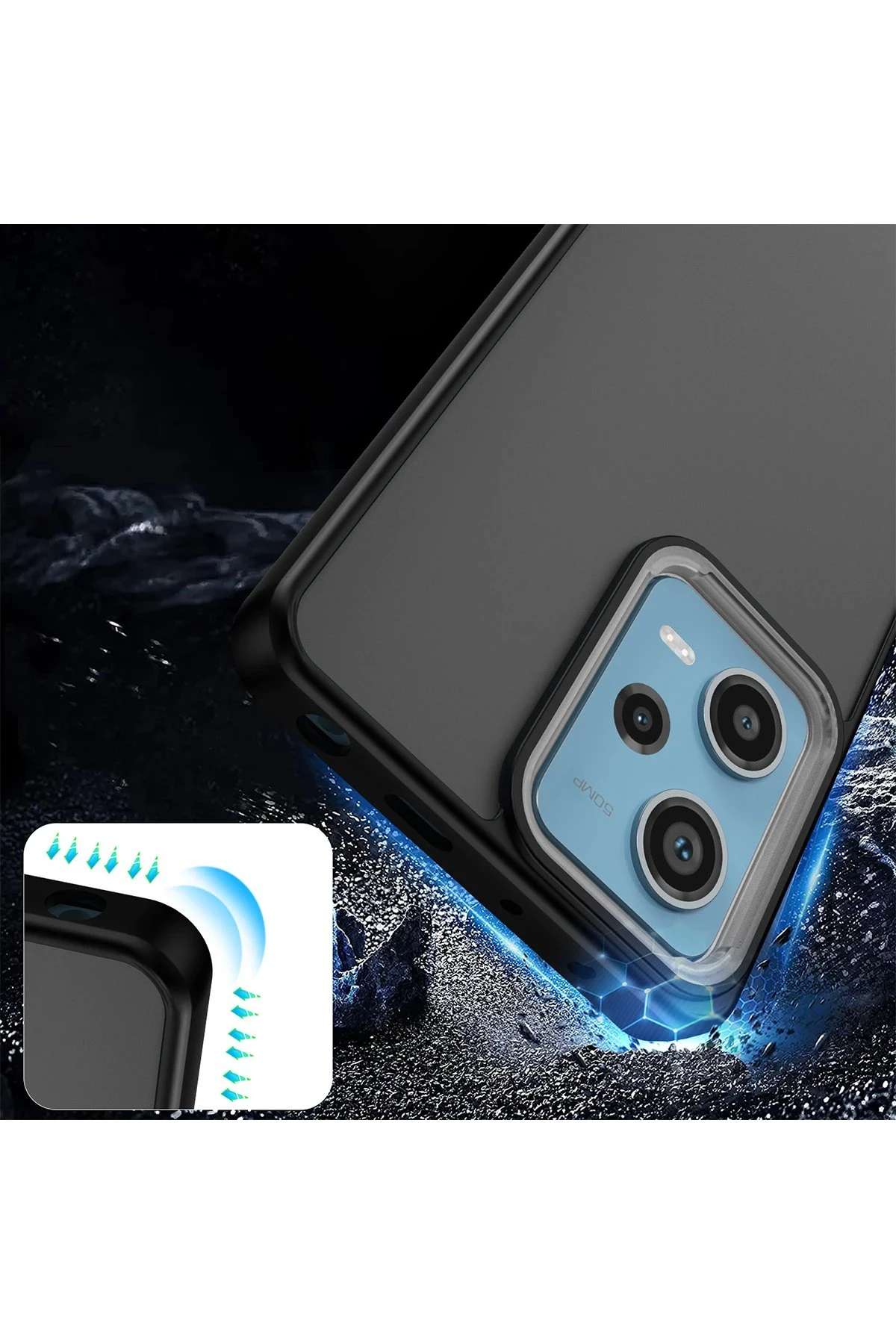 Newface Xiaomi Redmi Note 12 4G Kılıf Elegant Kapak - Siyah — görsel 4