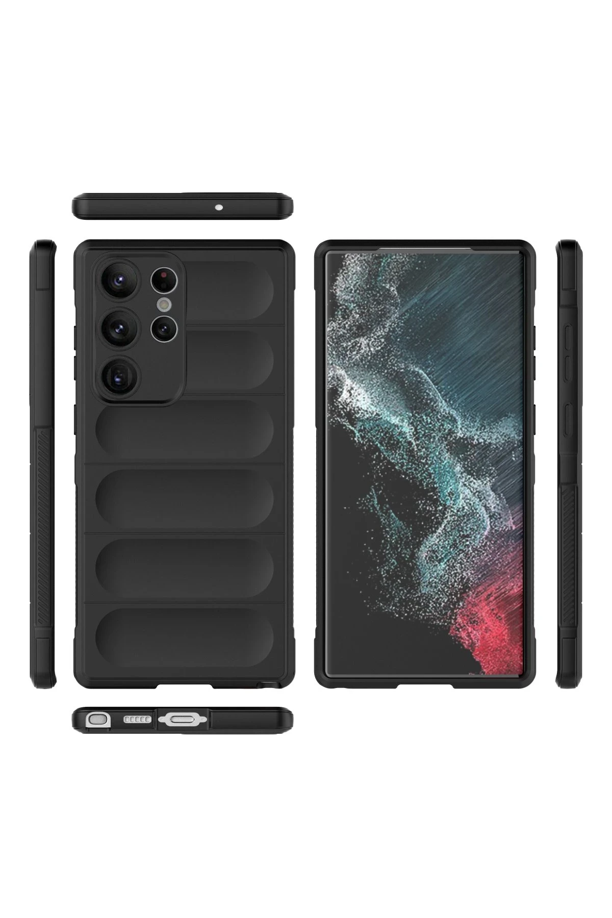 Newface Samsung Galaxy S23 Ultra Kılıf Optimum Silikon - Siyah — görsel 3