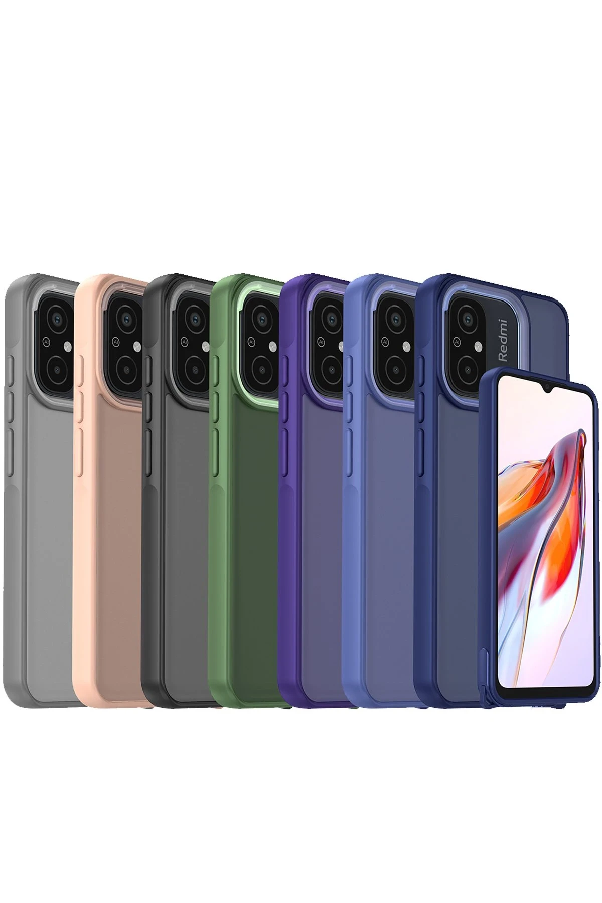 Newface Xiaomi Redmi 12C Kılıf Elegant Kapak - Yeşil