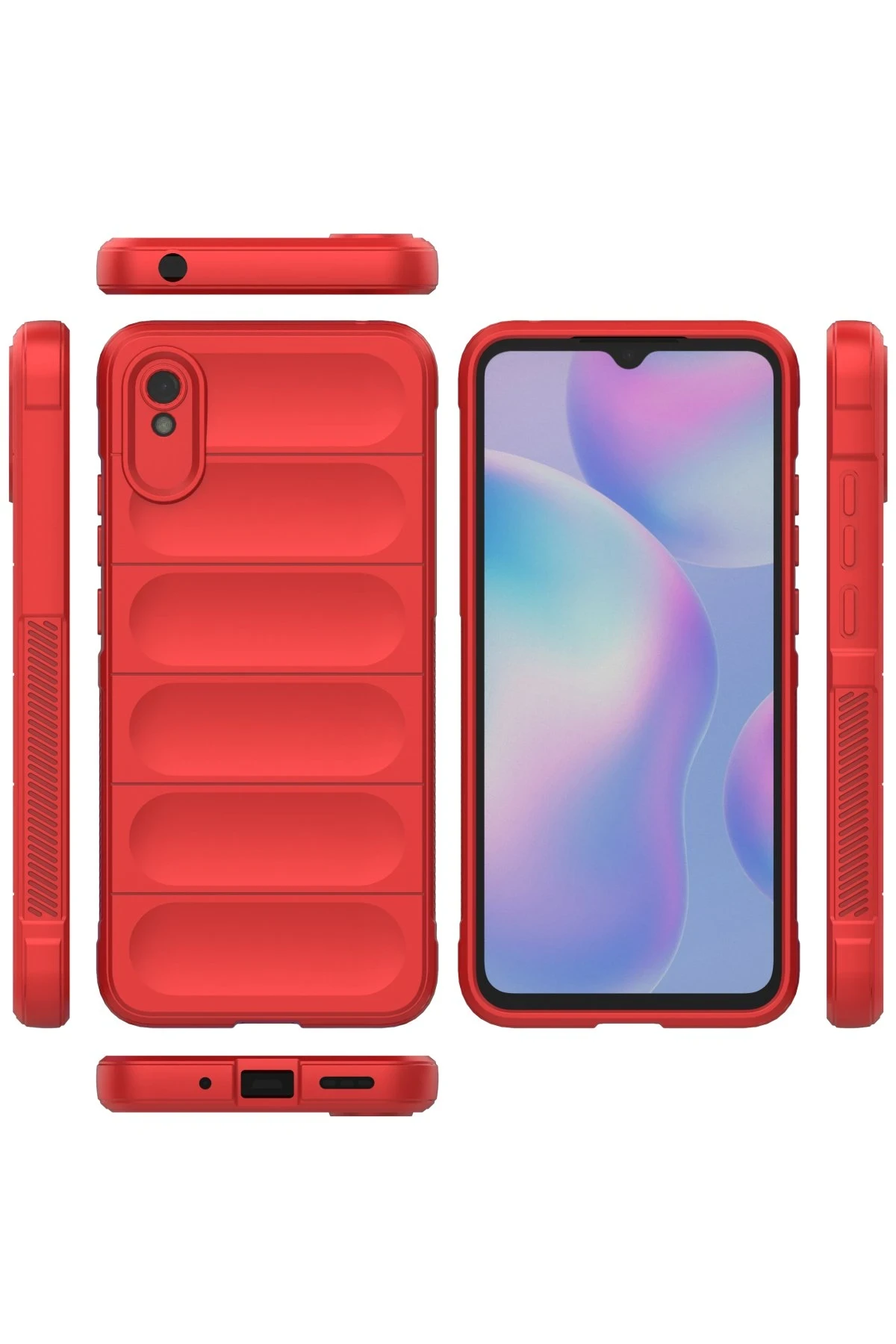 Newface Xiaomi Redmi 9A Kılıf Optimum Silikon - Kırmızı