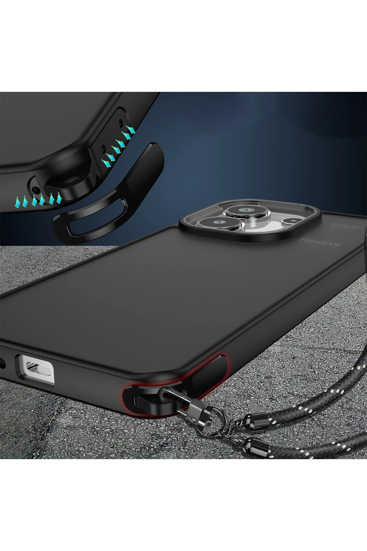 Newface Xiaomi Redmi Note 13 Pro 4G Kılıf Elegant Kapak - Siyah