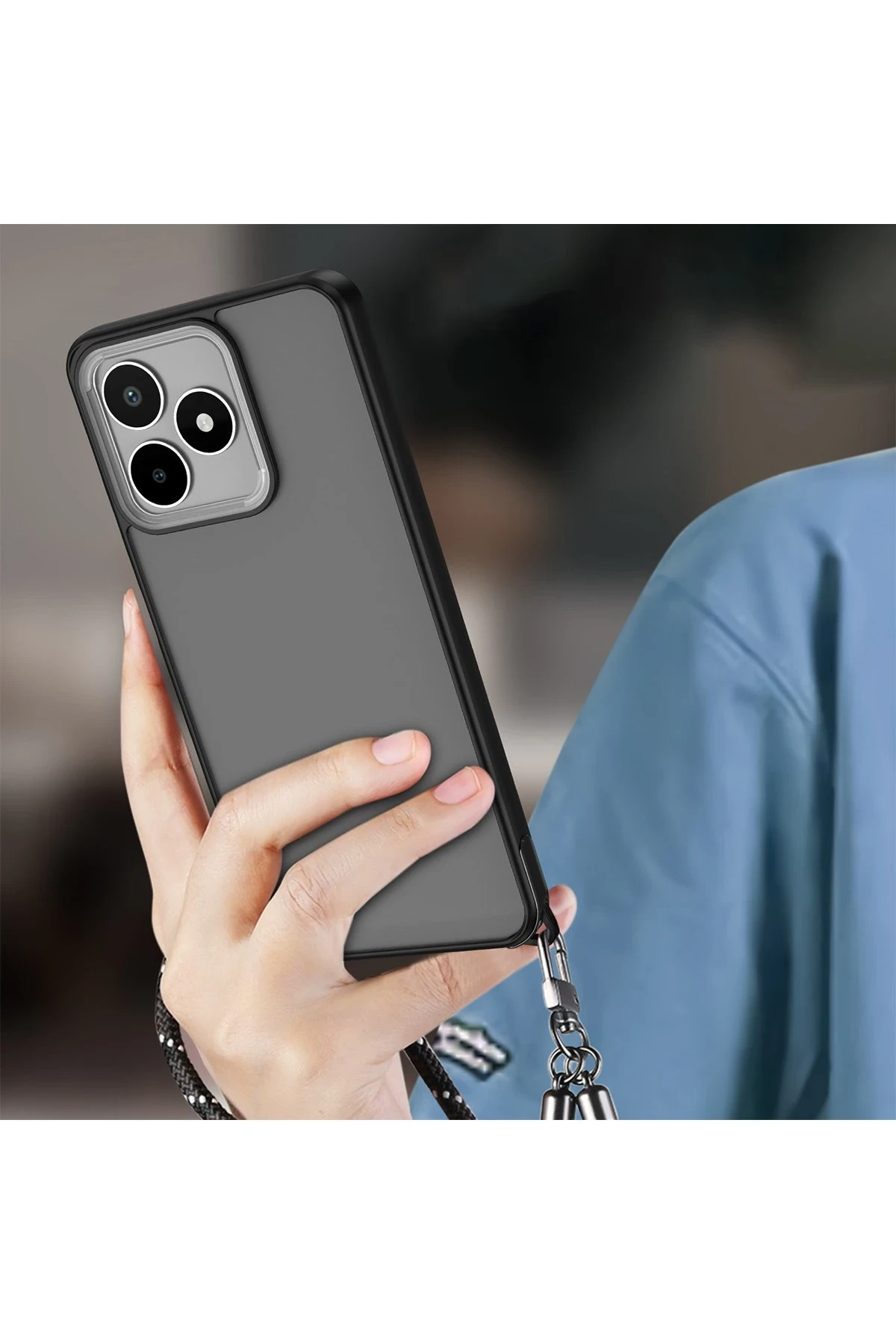 Newface Realme C53 Kılıf Elegant Kapak - Titan Gri
