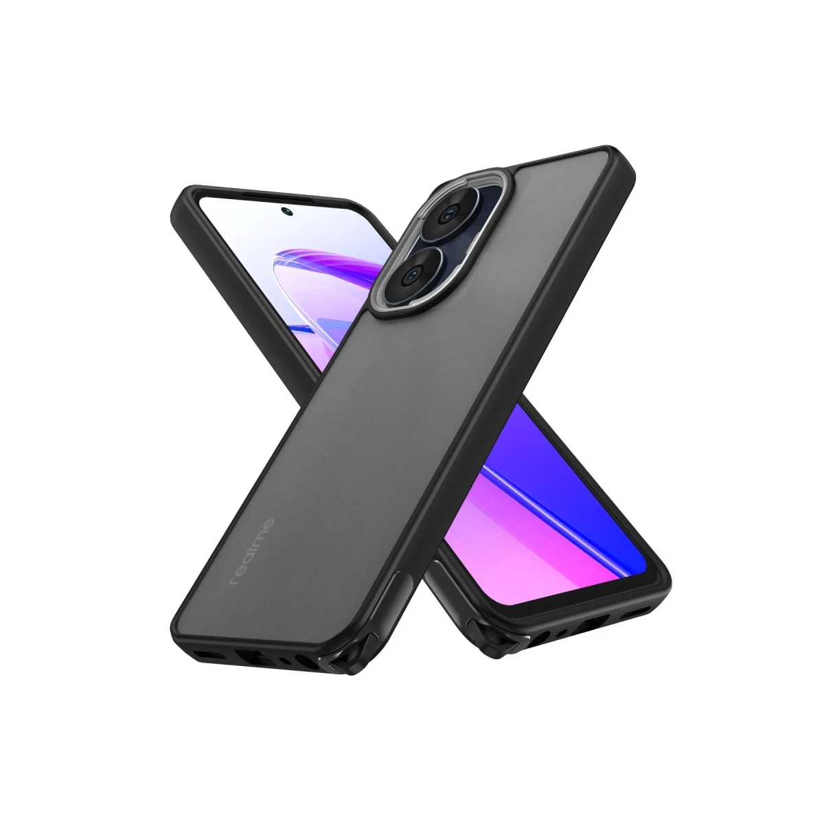Newface Realme C55 Kılıf Elegant Kapak - Siyah — görsel 5