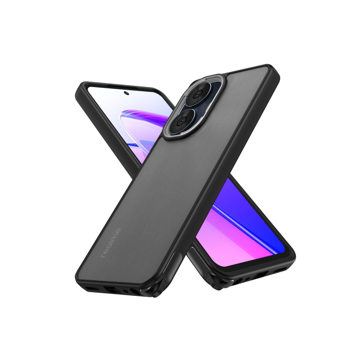 Newface Realme C55 Kılıf Elegant Kapak - Siyah — görsel 9