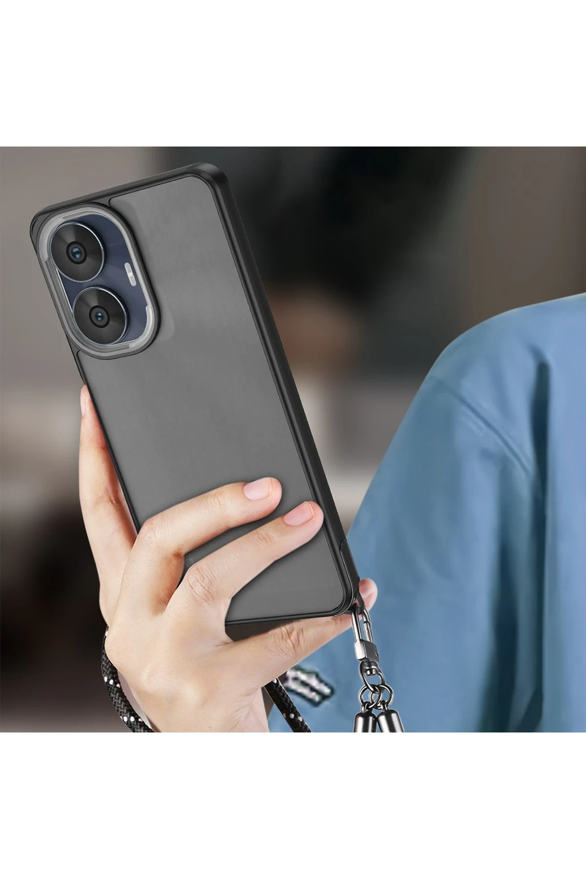 Newface Realme C55 Kılıf Elegant Kapak - Siyah