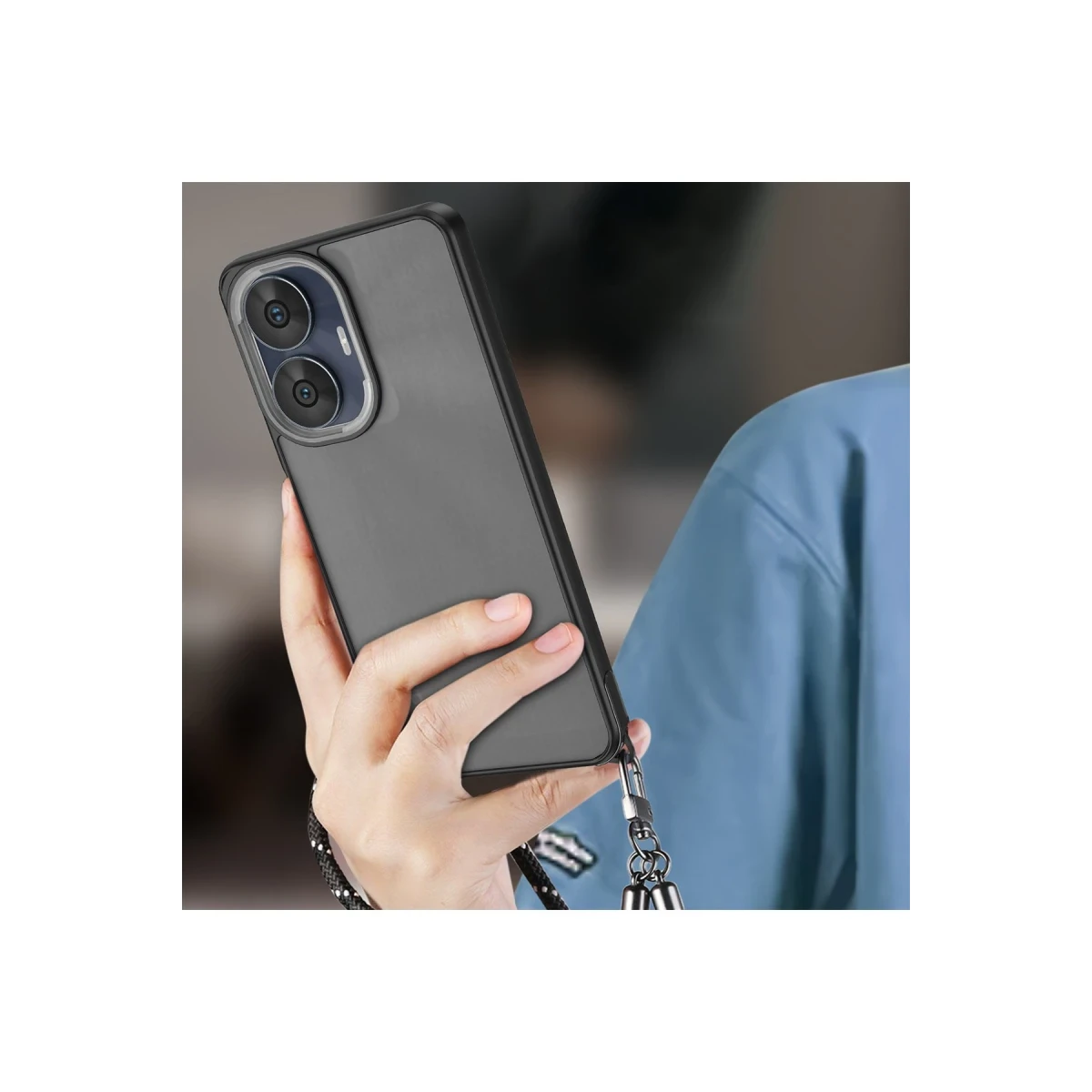 Newface Realme C55 Kılıf Elegant Kapak - Siyah — görsel 6