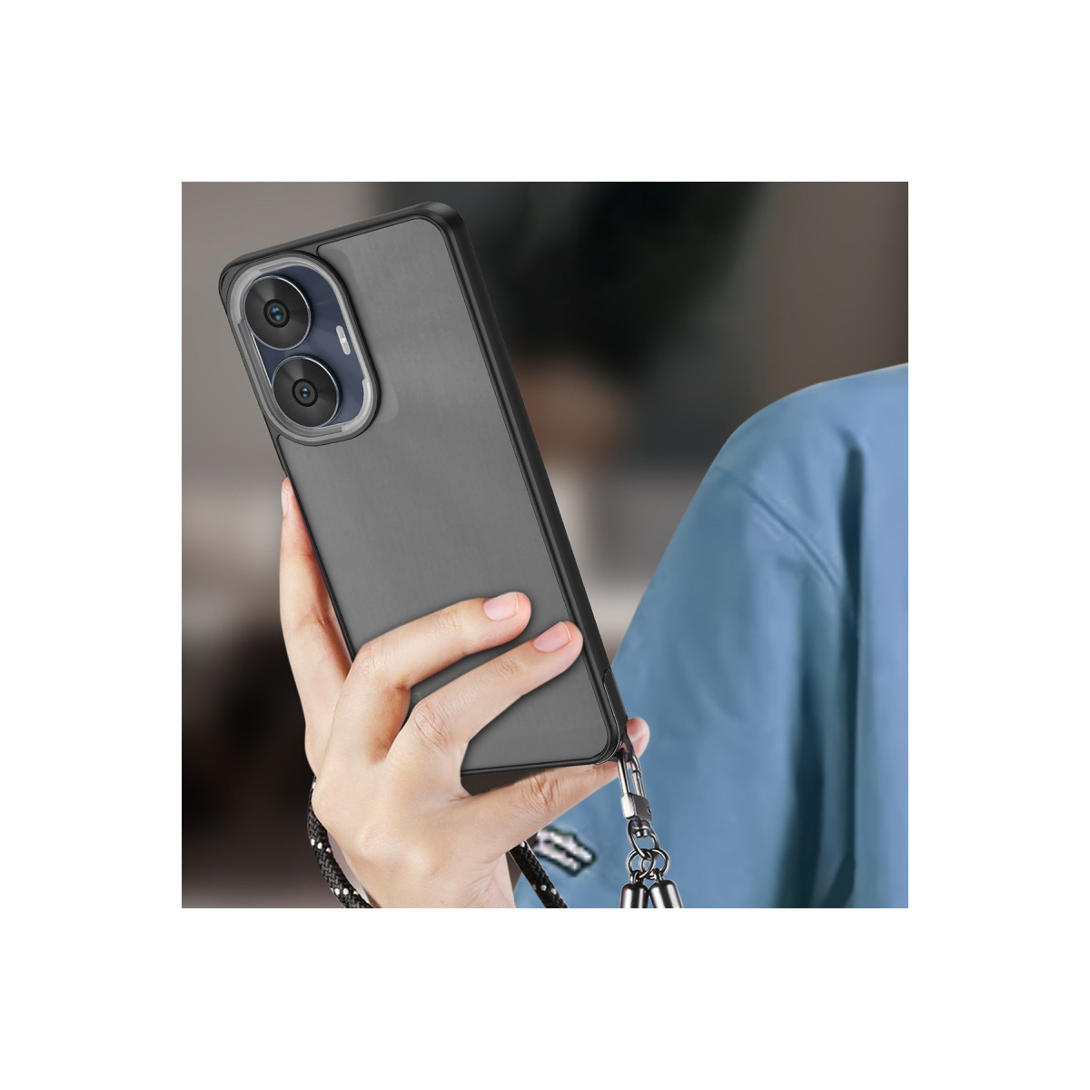 Newface Realme C55 Kılıf Elegant Kapak - Siyah — görsel 10