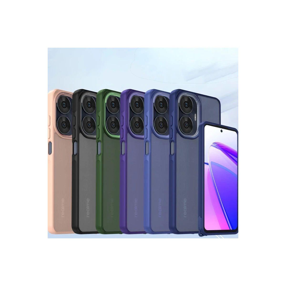Newface Realme C55 Kılıf Elegant Kapak - Siyah — görsel 8