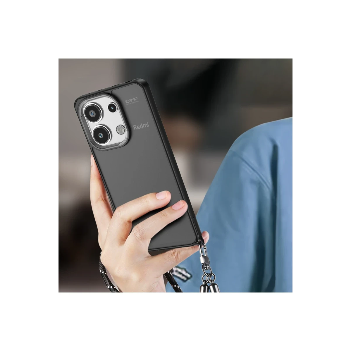 Newface Xiaomi Redmi Note 13 4G Kılıf Elegant Kapak - Siyah — görsel 6