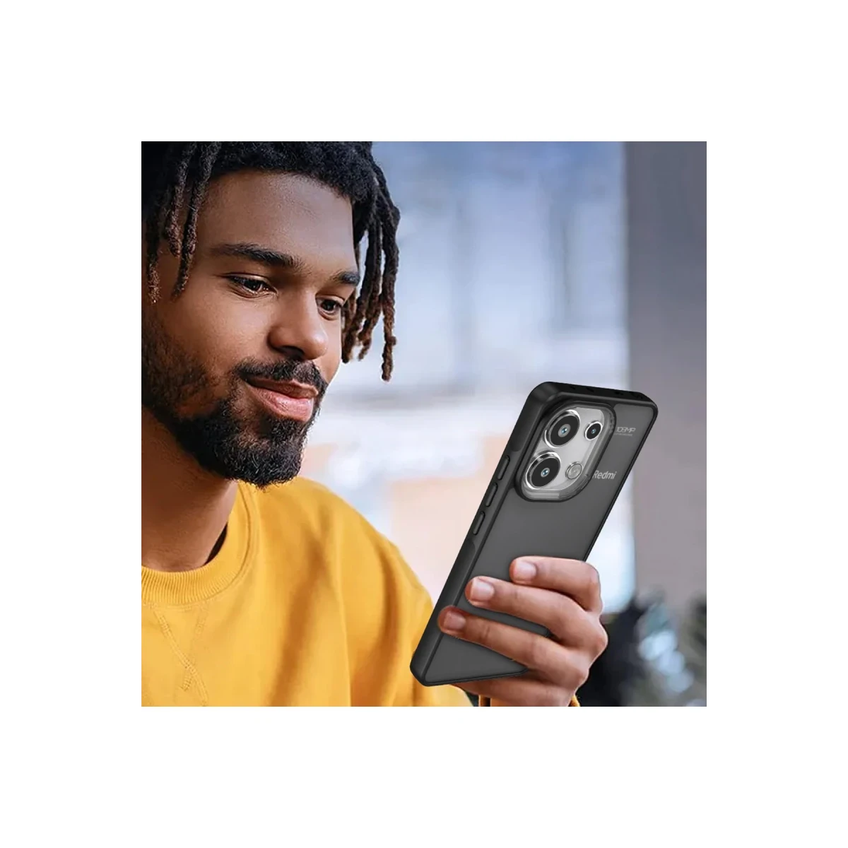 Newface Xiaomi Redmi Note 13 4G Kılıf Elegant Kapak - Siyah — görsel 7