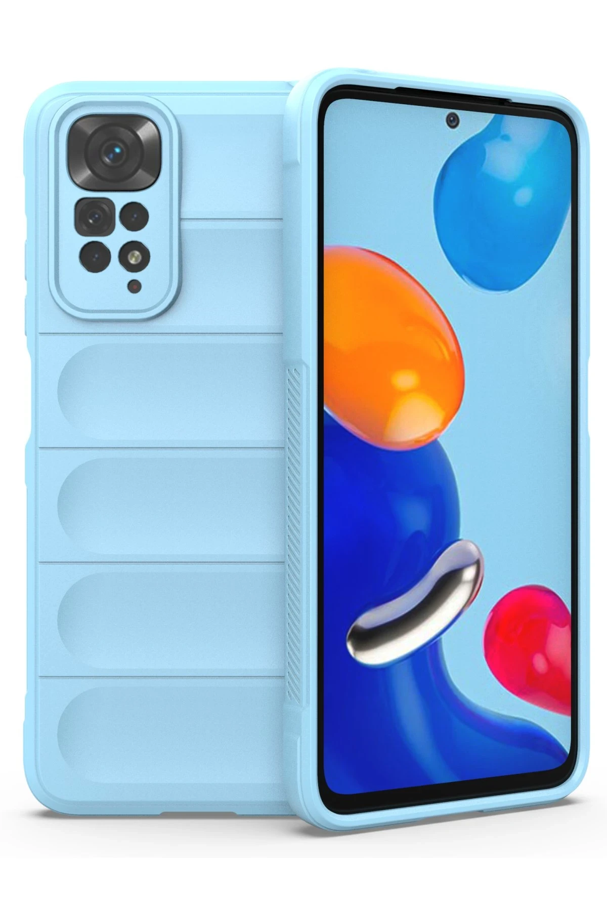 Newface Xiaomi Redmi Note 11 Kılıf Optimum Silikon - Sky Blue