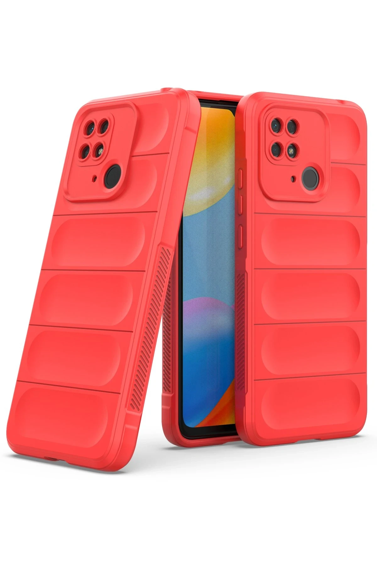 Newface Xiaomi Redmi 10C Kılıf Optimum Silikon - Kırmızı