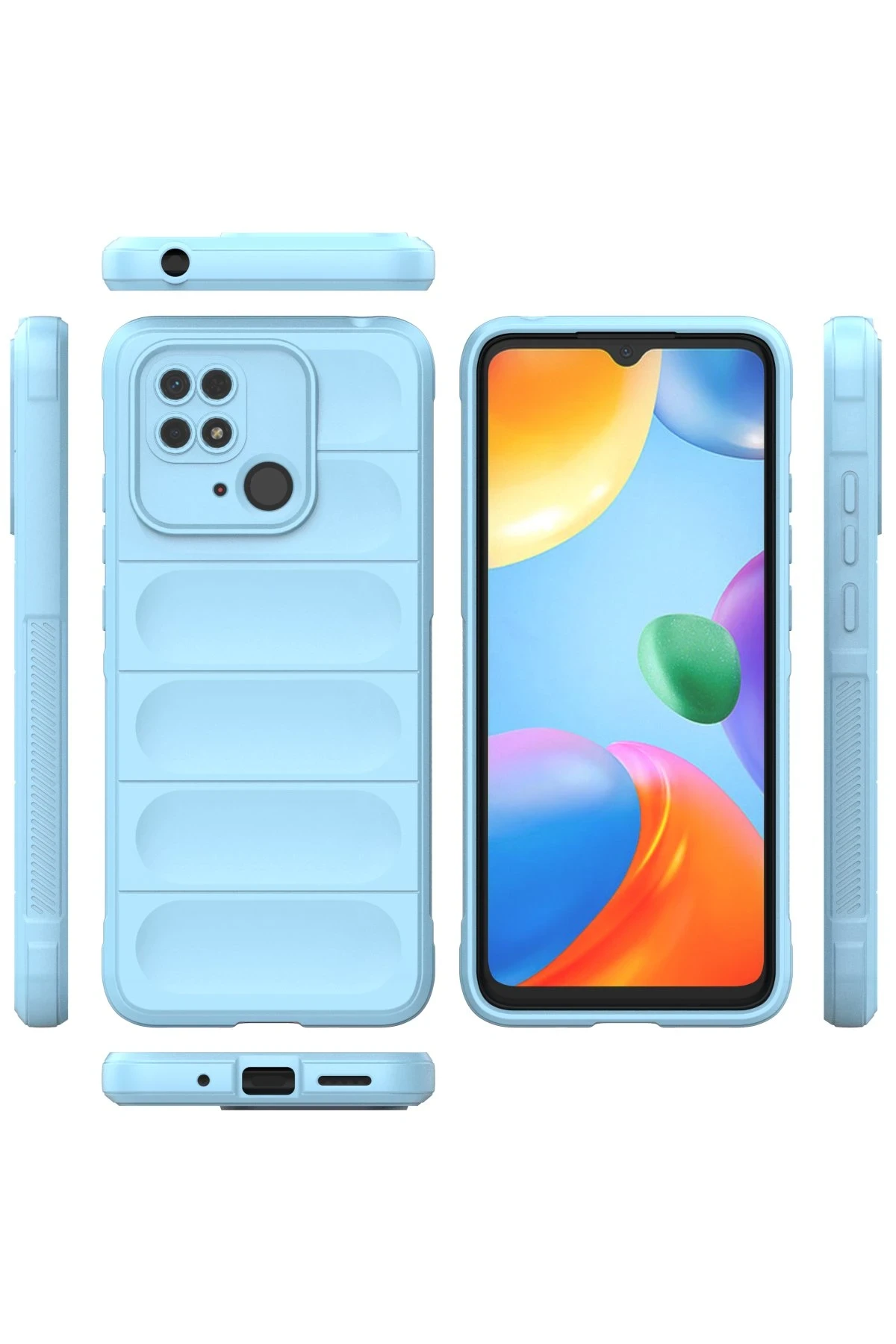 Newface Xiaomi Redmi 10C Kılıf Optimum Silikon - Sky Blue