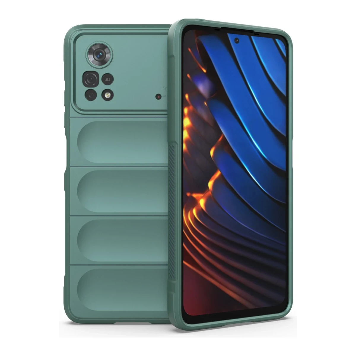 Newface Xiaomi Poco X4 Pro 5G Kılıf Optimum Silikon - Koyu Yeşil