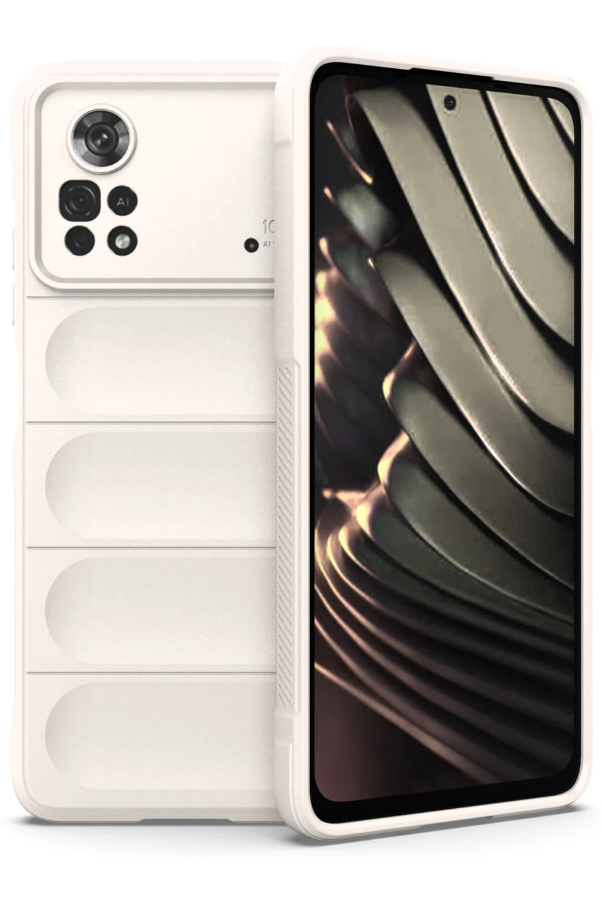 Newface Xiaomi Poco X4 Pro 5G Kılıf Optimum Silikon - Krem
