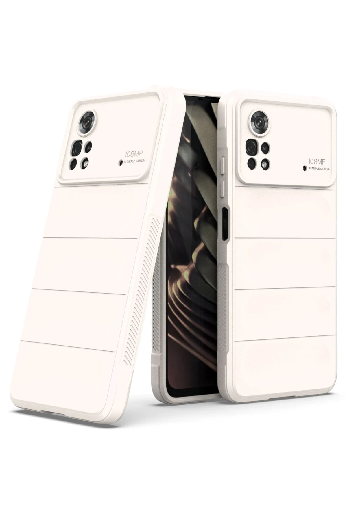 Newface Xiaomi Poco X4 Pro 5G Kılıf Optimum Silikon - Krem