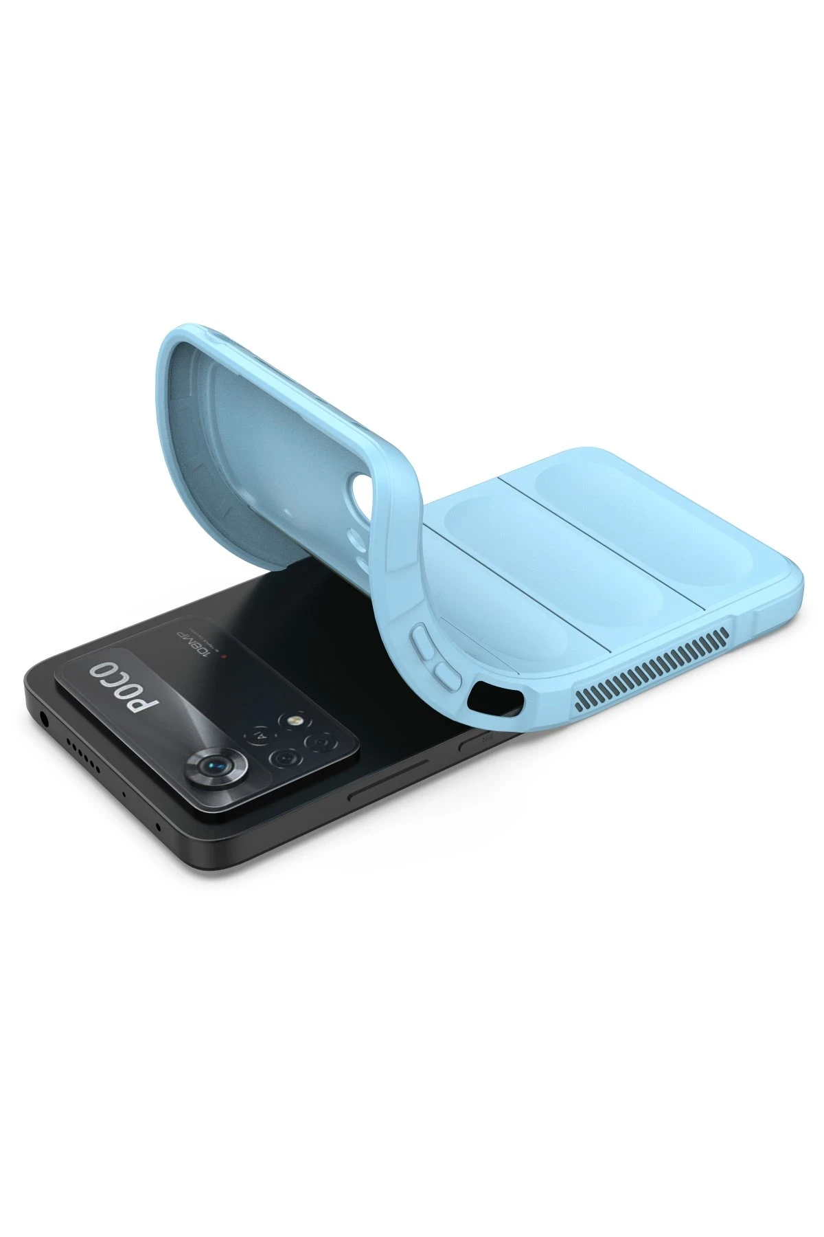 Newface Xiaomi Poco X4 Pro 5G Kılıf Optimum Silikon - Sky Blue
