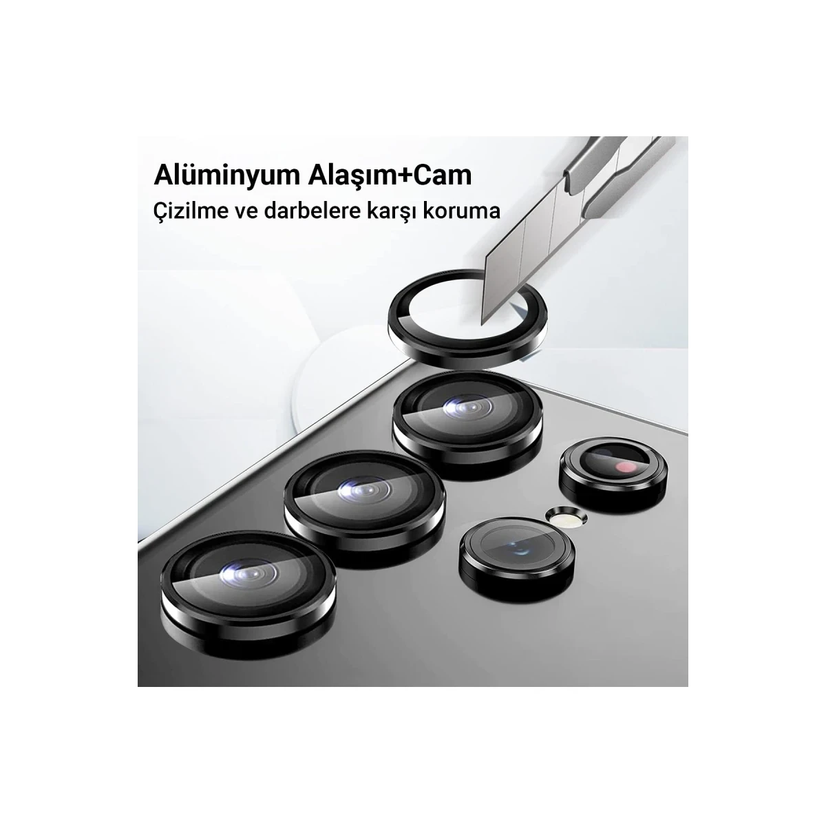 Newface Samsung Galaxy A34 5G Valdez Metal Kamera Lens - Siyah — görsel 6
