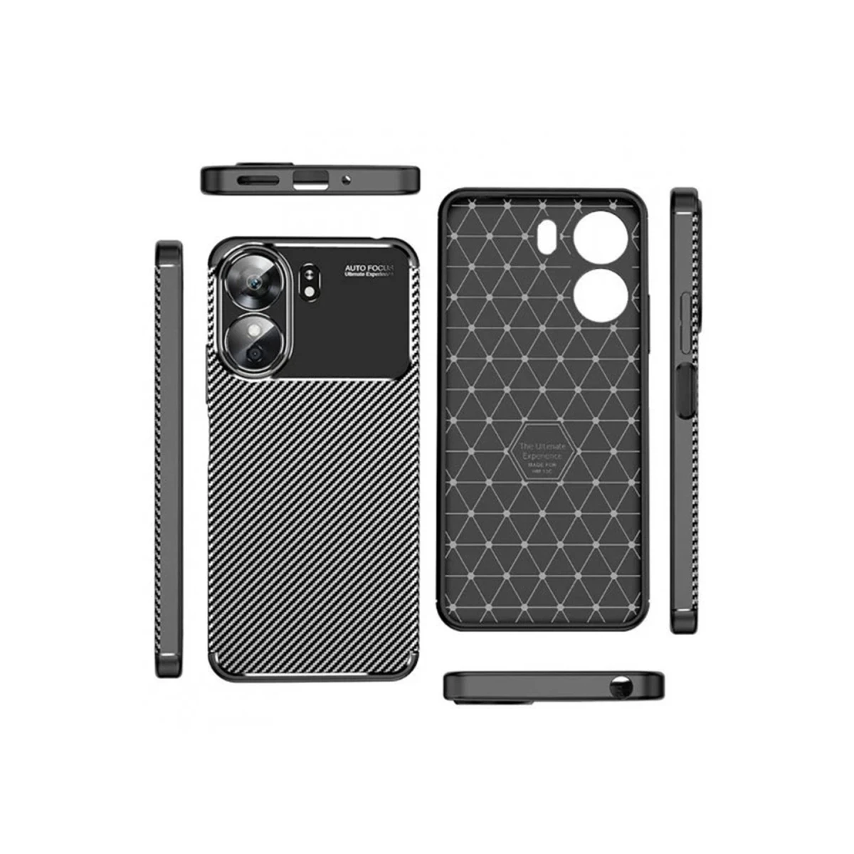 Newface Xiaomi Redmi 13C Kılıf Auto Focus Karbon Kapak - Siyah — görsel 6