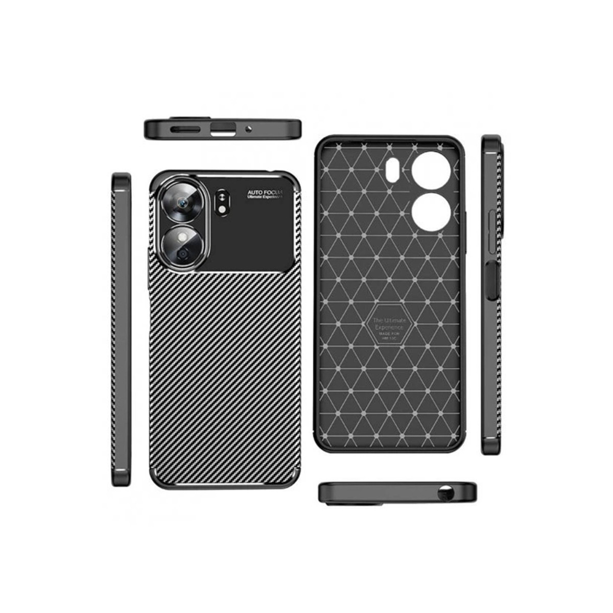 Newface Xiaomi Redmi 13C Kılıf Auto Focus Karbon Kapak - Siyah — görsel 9