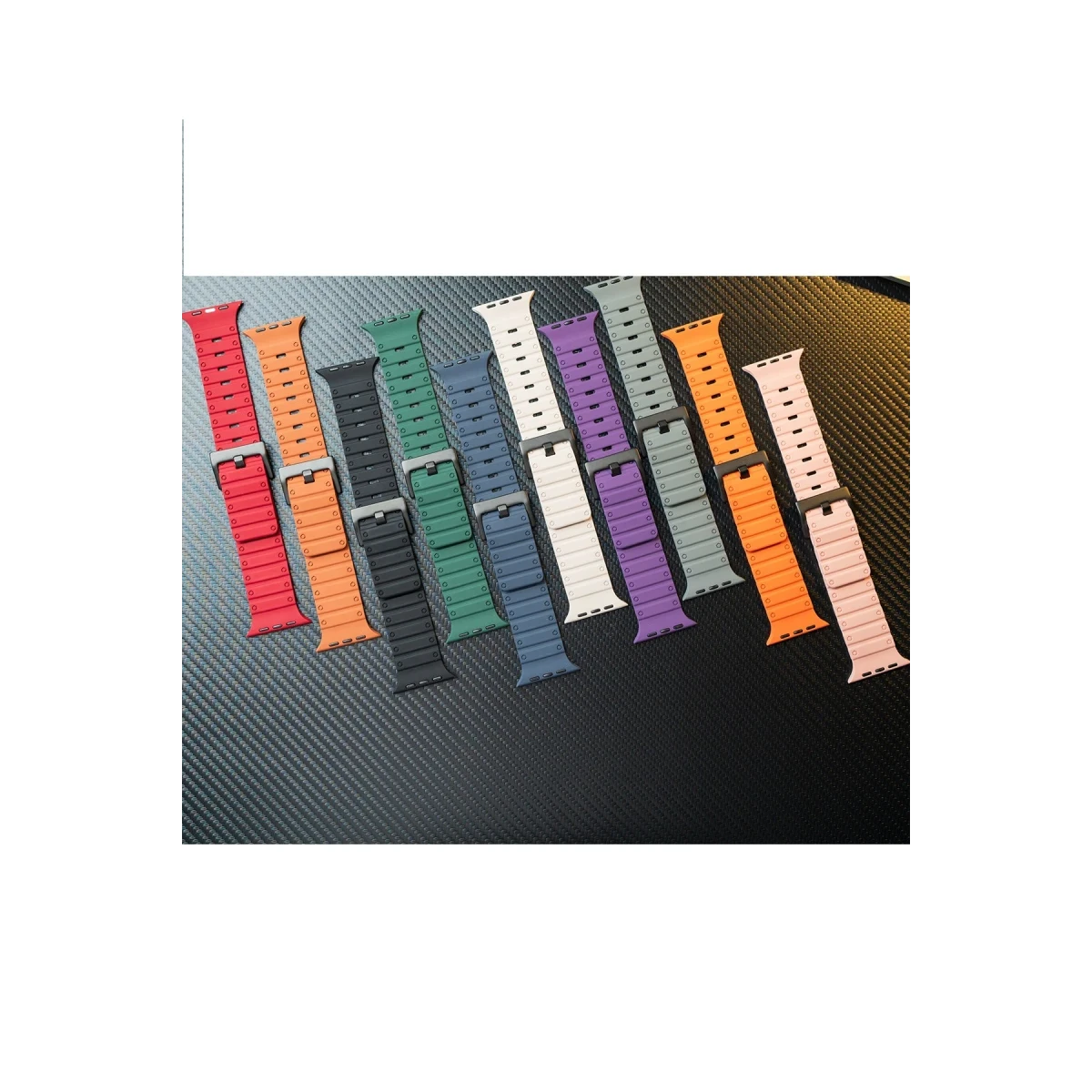 Newface Apple Watch 42mm Magnus Mıknatıslı Silikon Kordon - Turuncu