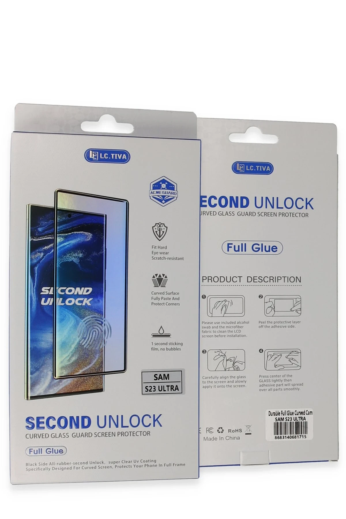 Newface Samsung Galaxy S23 Ultra Durable Full Glue Curved Cam — görsel 4