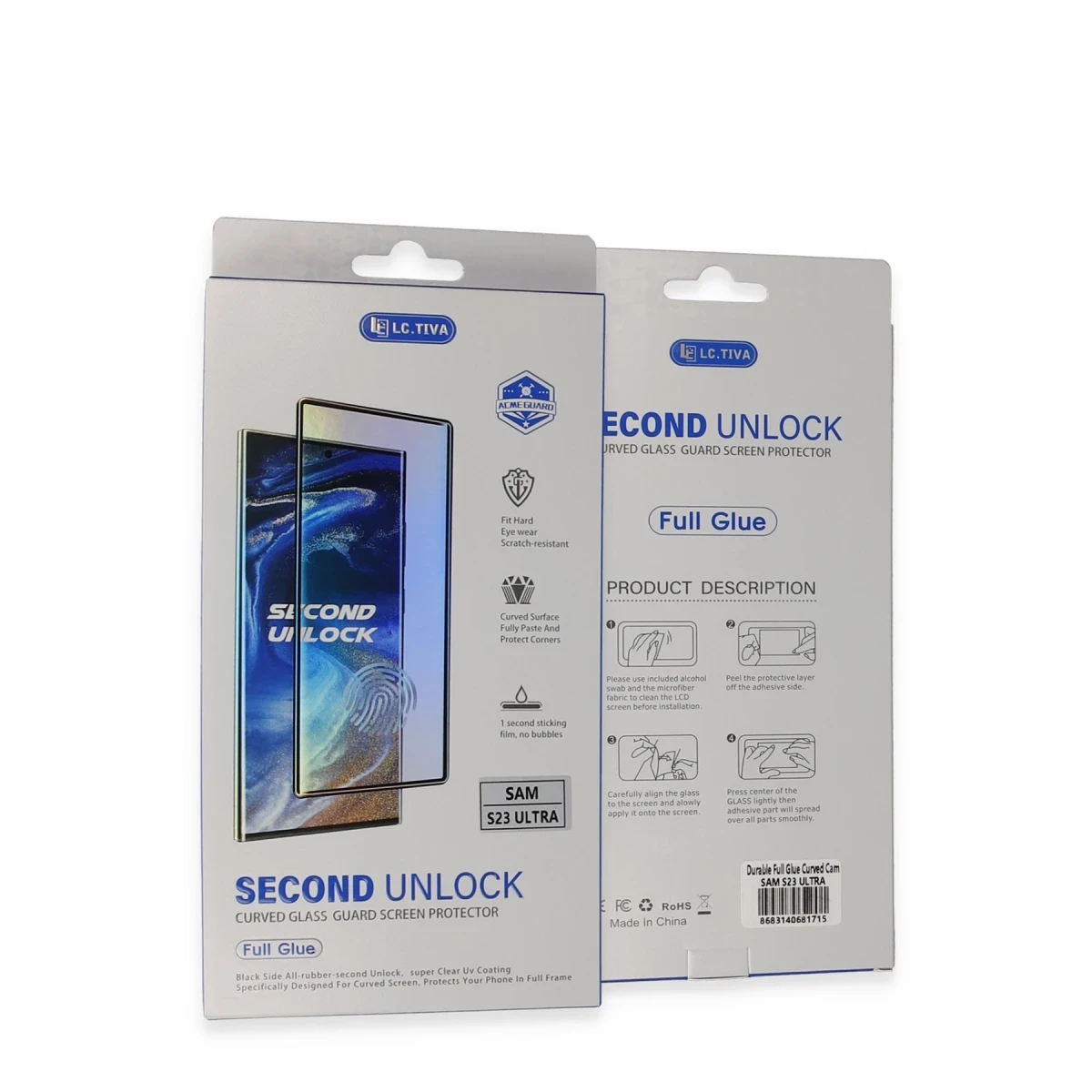 Newface Samsung Galaxy S23 Ultra Durable Full Glue Curved Cam — görsel 8