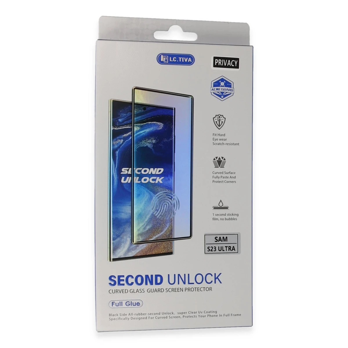 Newface Samsung Galaxy S23 Ultra Durable Full Glue Curved Hayalet Cam — görsel 8