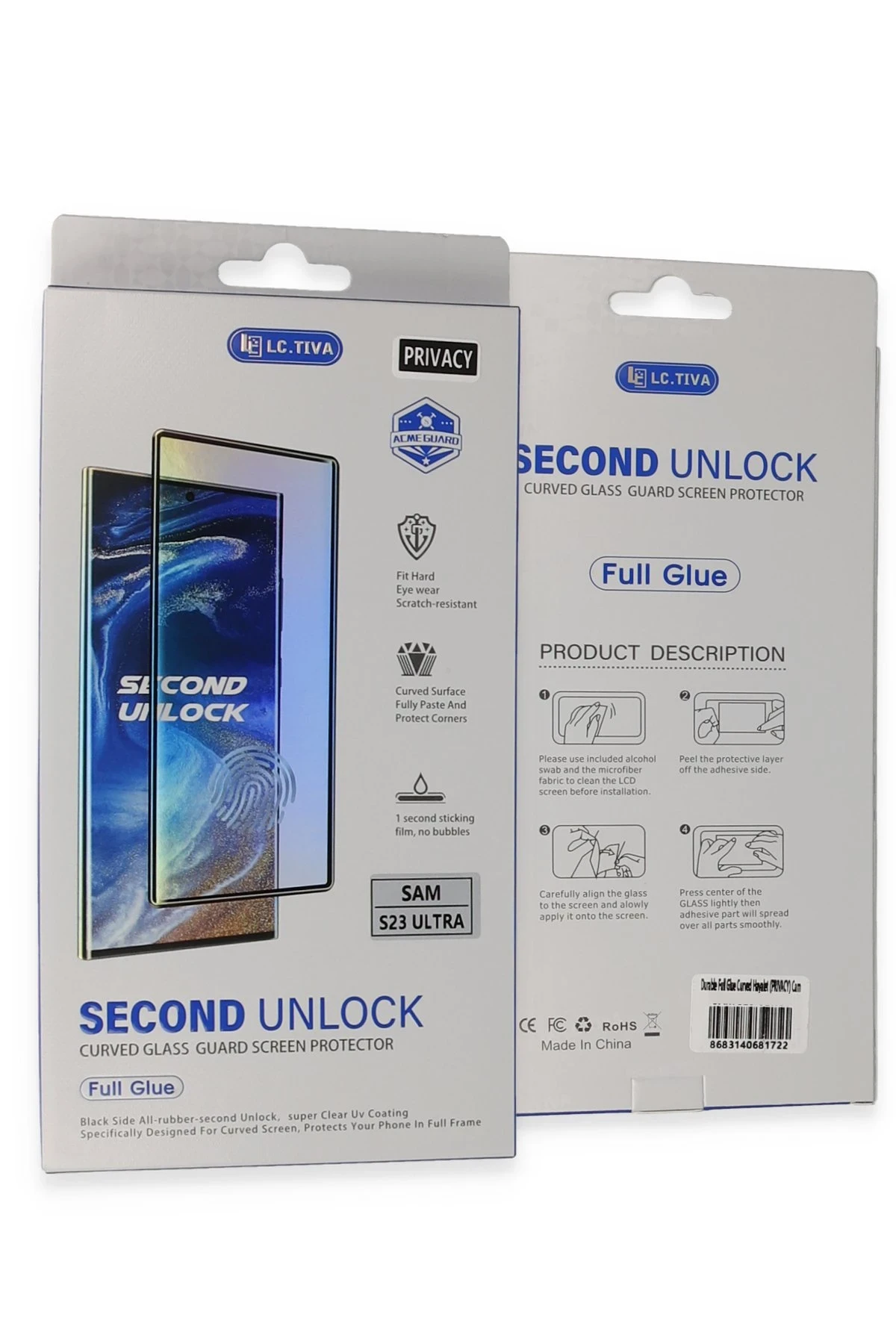Newface Samsung Galaxy S23 Ultra Durable Full Glue Curved Hayalet Cam — görsel 5