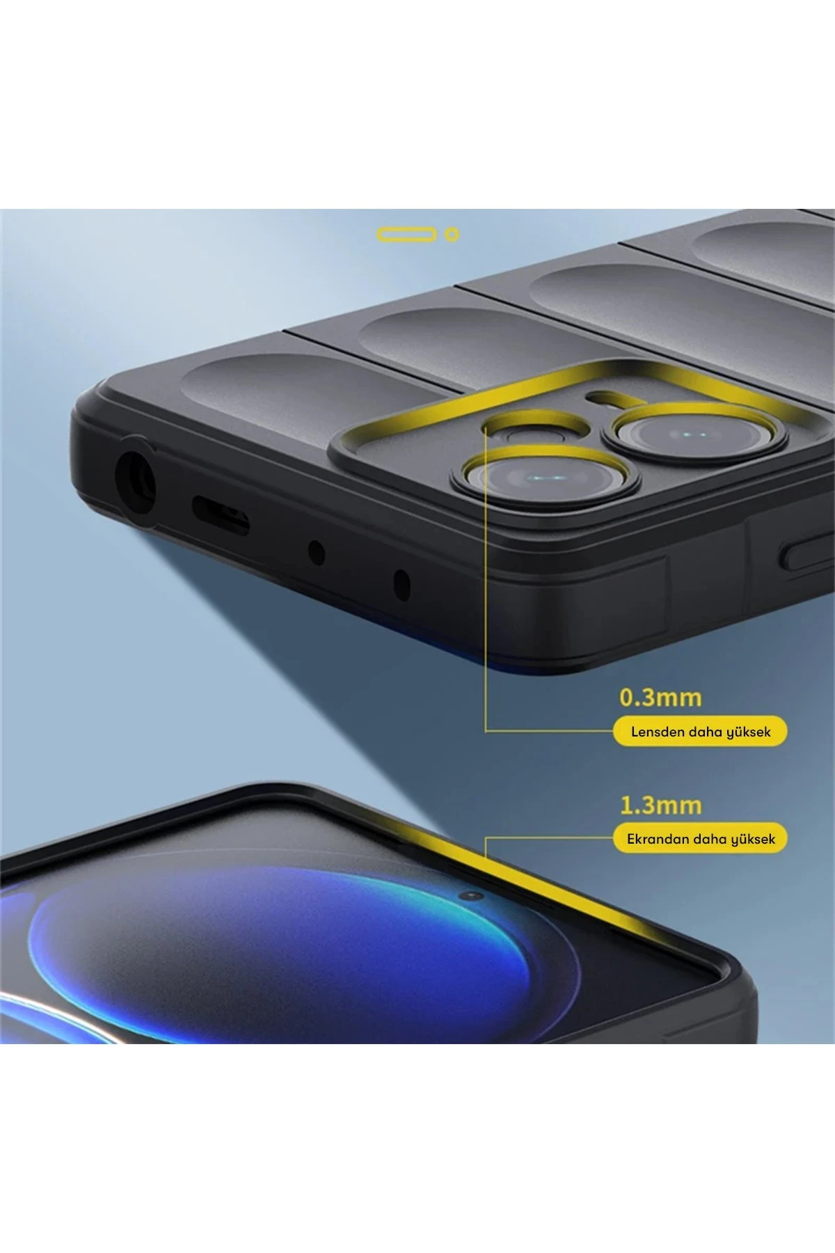 Newface Xiaomi Redmi Note 12 4G Kılıf Optimum Silikon - Siyah — görsel 4