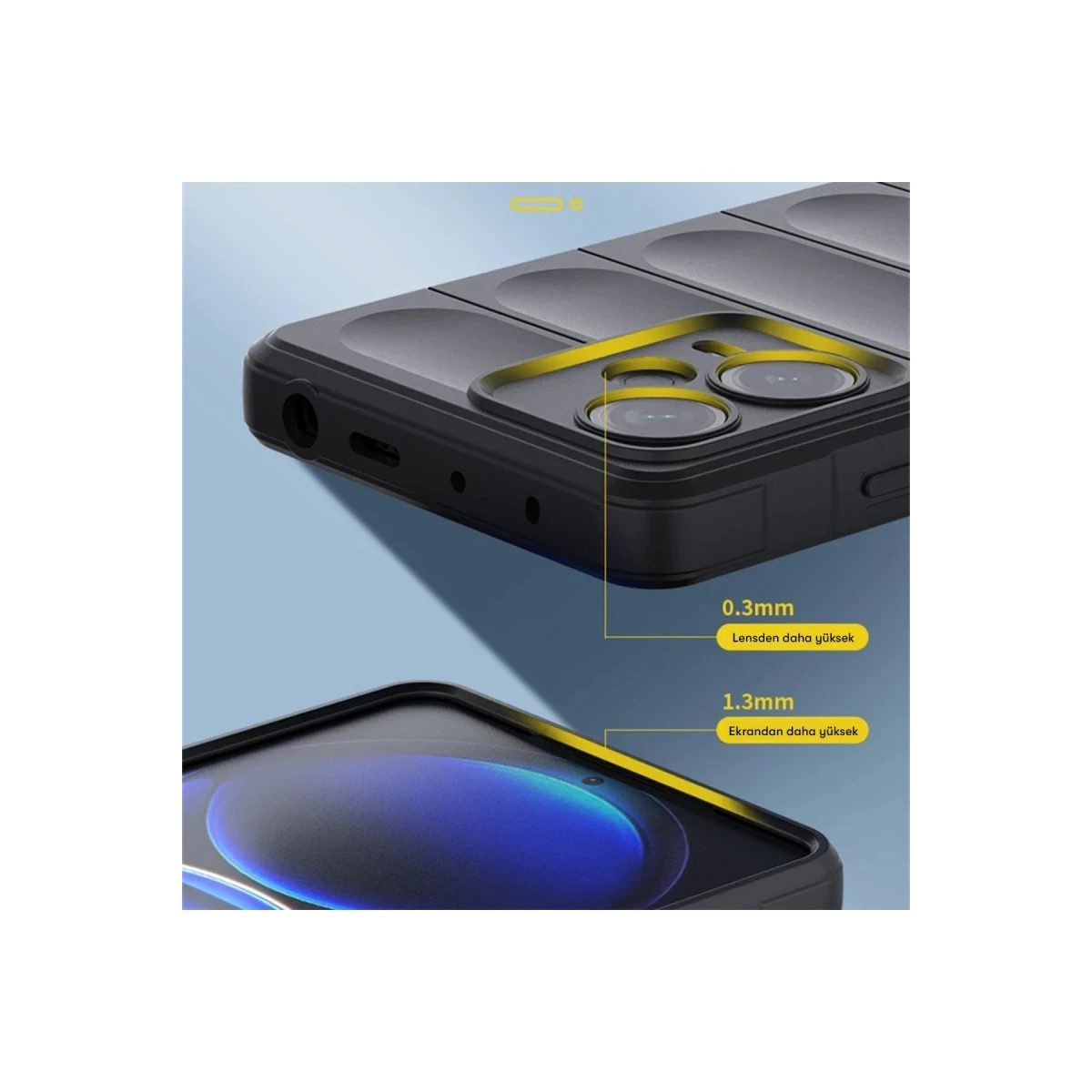 Newface Xiaomi Redmi Note 12 4G Kılıf Optimum Silikon - Siyah — görsel 8