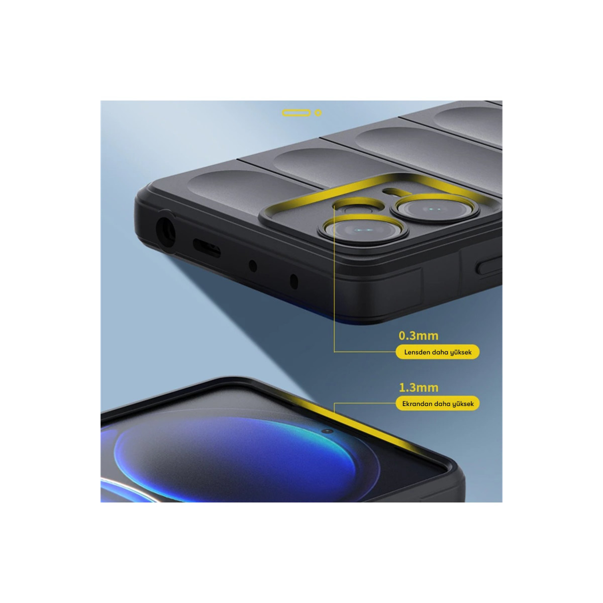 Newface Xiaomi Redmi Note 12 4G Kılıf Optimum Silikon - Siyah — görsel 12