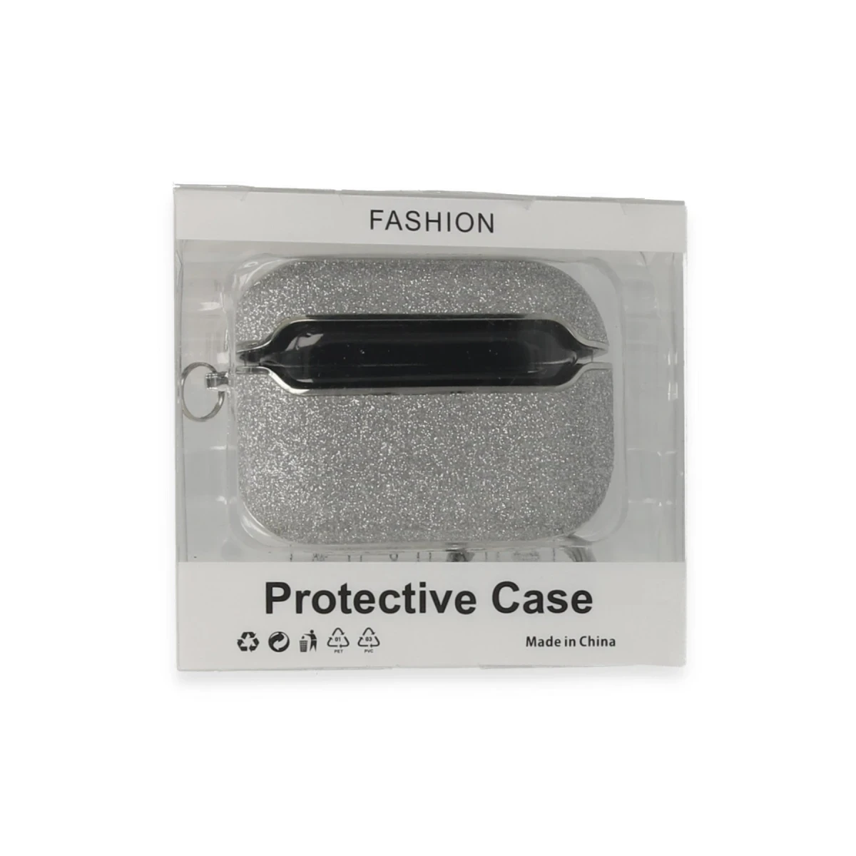 Newface Apple Airpods Pro (1.nesil) Spell Simli Kılıf - Gümüş