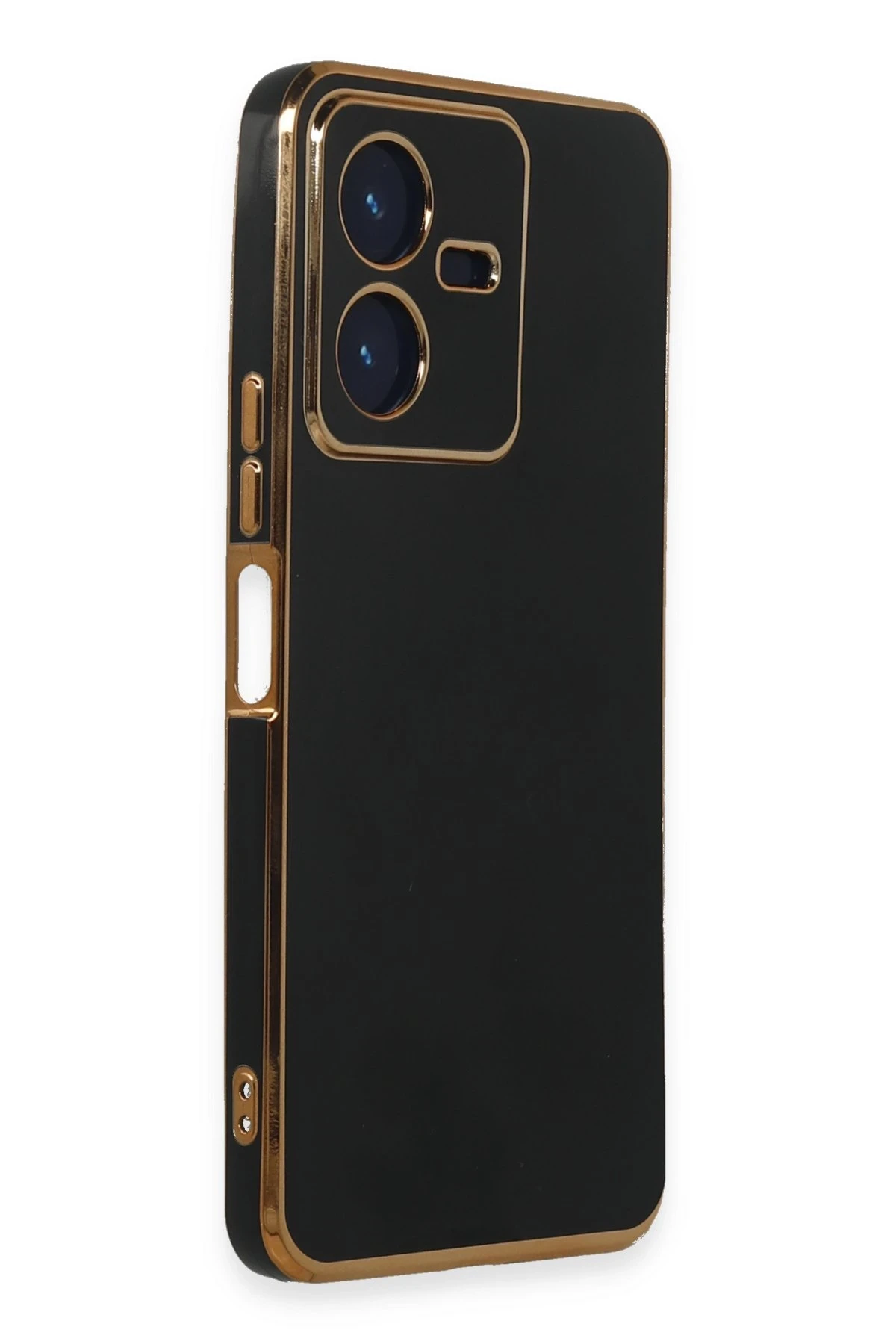 Newface Vivo Y22 2022 Kılıf Volet Silikon - Siyah