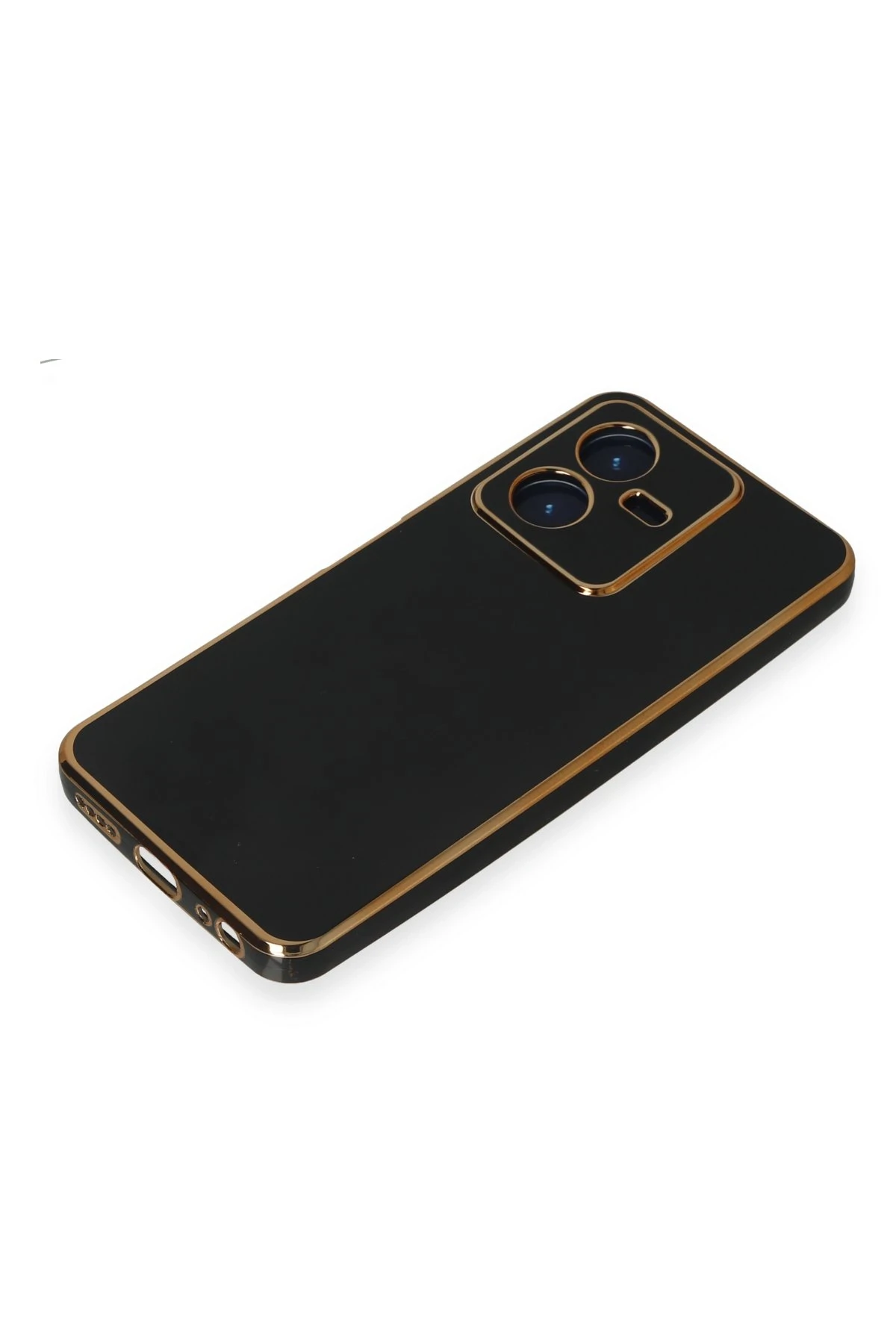 Newface Vivo Y22 2022 Kılıf Volet Silikon - Siyah