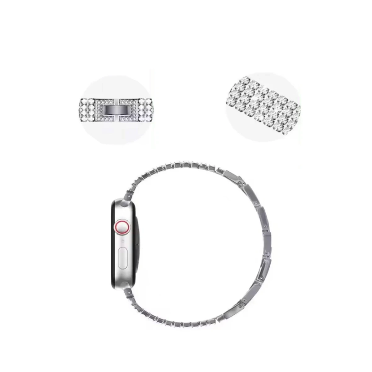 Newface Apple Watch 42mm Live Taşlı Kordon - Siyah — görsel 8