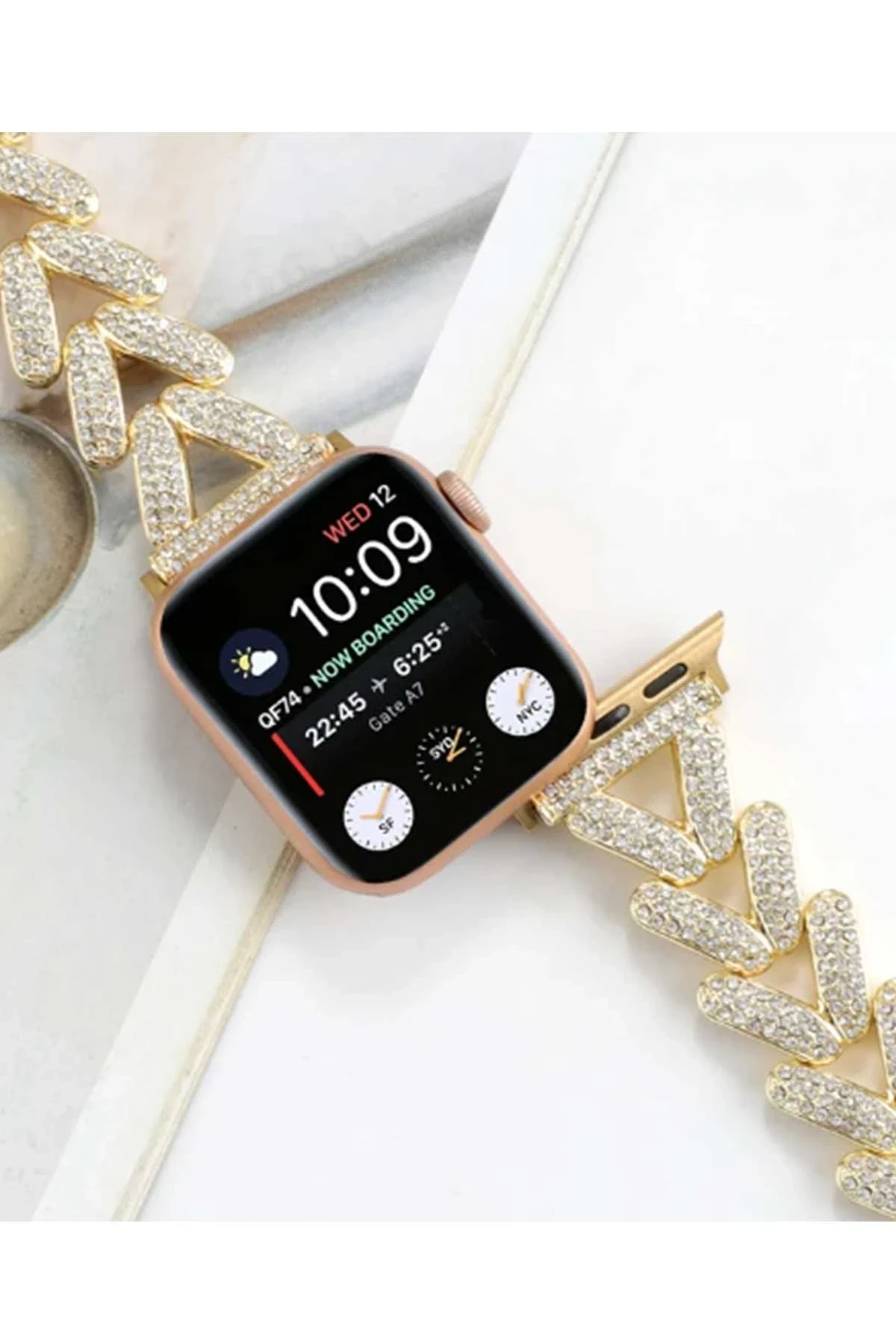 Newface Apple Watch 38mm Node Taşlı Kordon - Siyah — görsel 6
