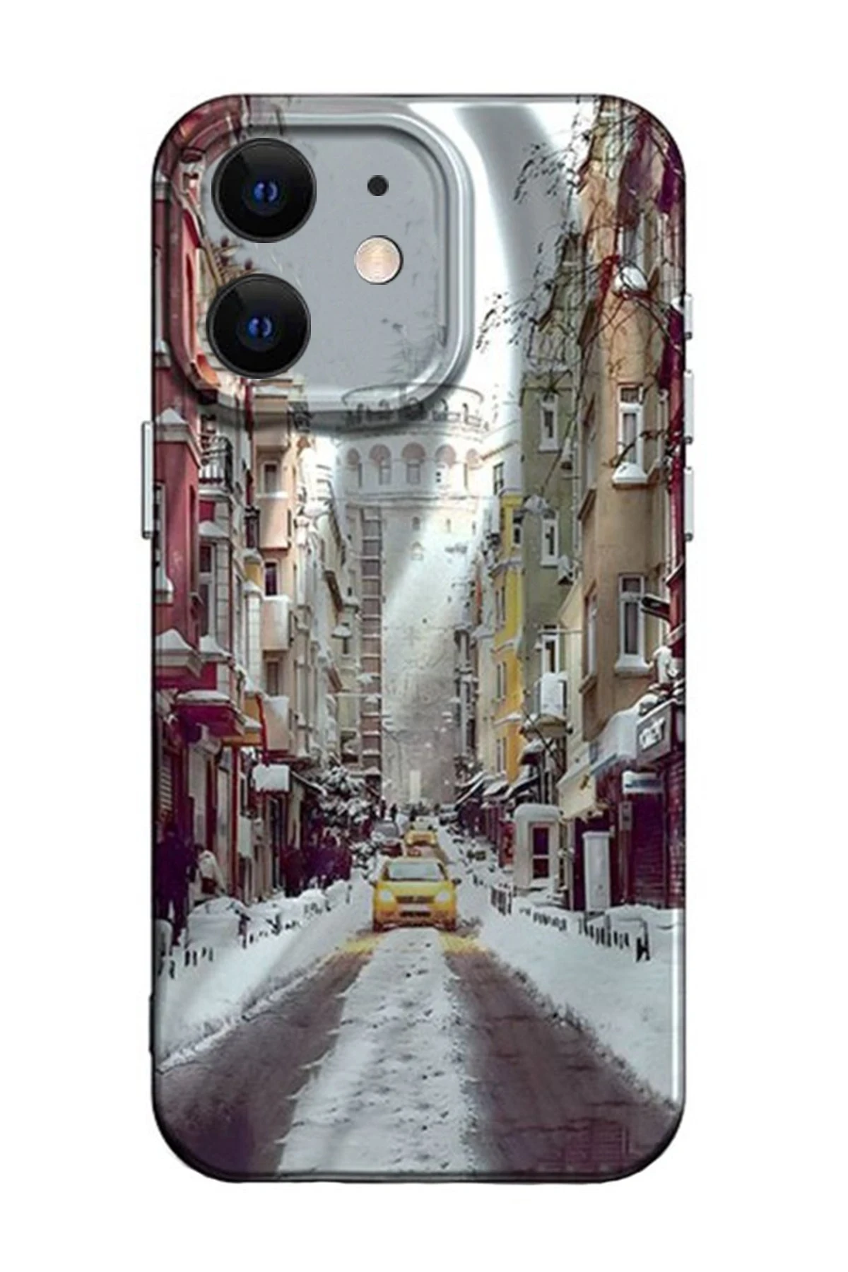 Newface Apple iPhone 11 Kılıf Crew Desenli Kapak - Galata Kulesi