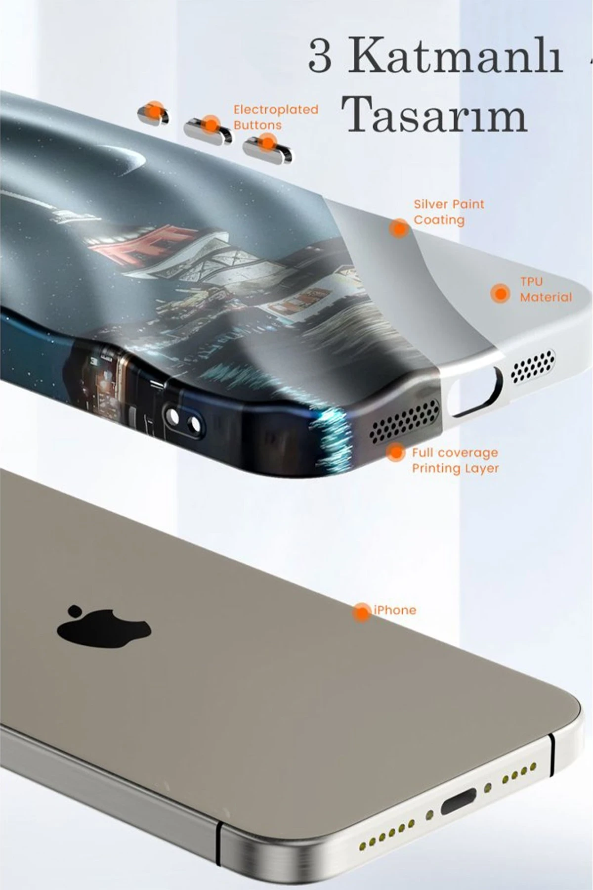 Newface Apple iPhone 11 Kılıf Crew Desenli Kapak - Galata Kulesi — görsel 3