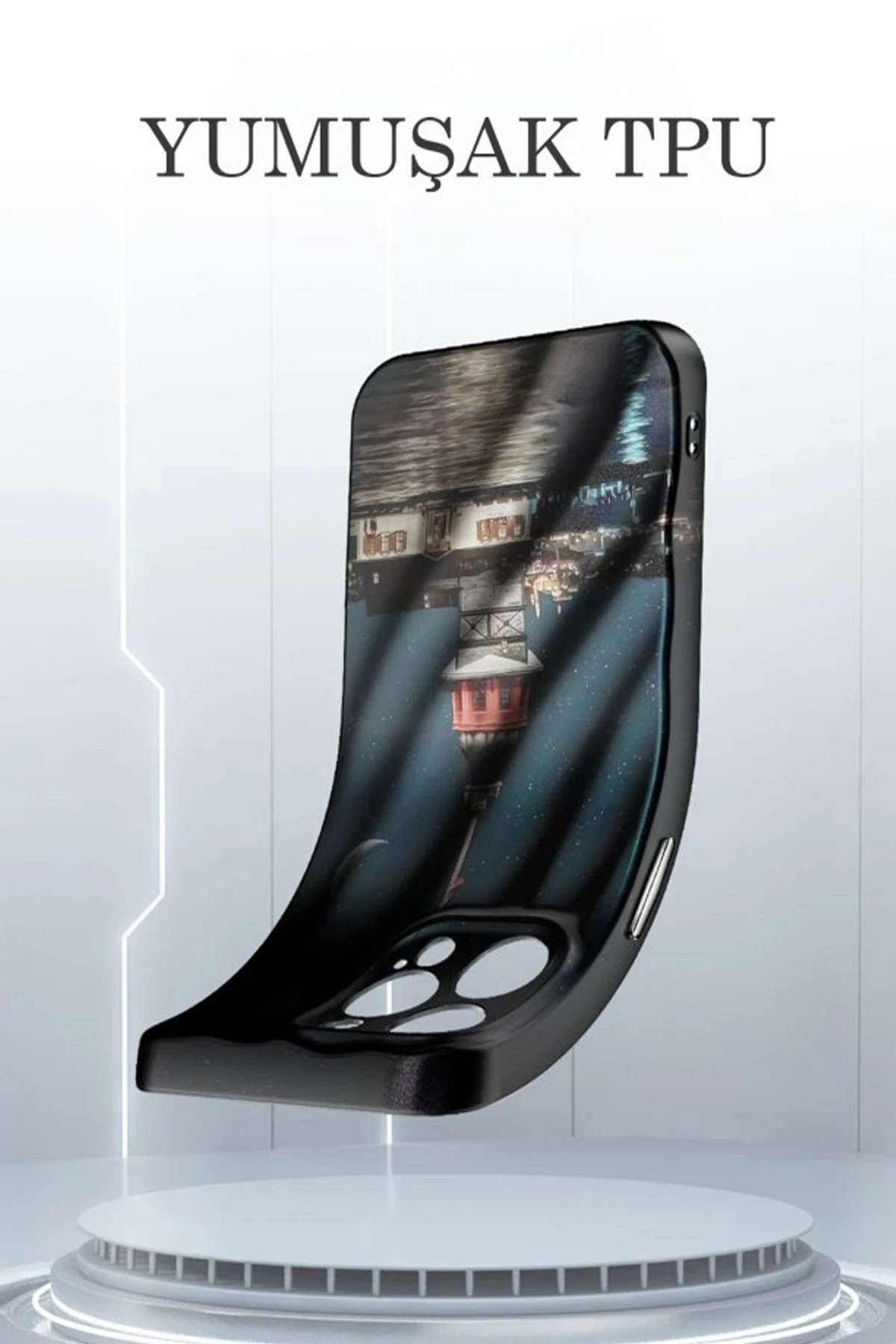 Newface Apple iPhone 11 Kılıf Crew Desenli Kapak - Galata Kulesi — görsel 4