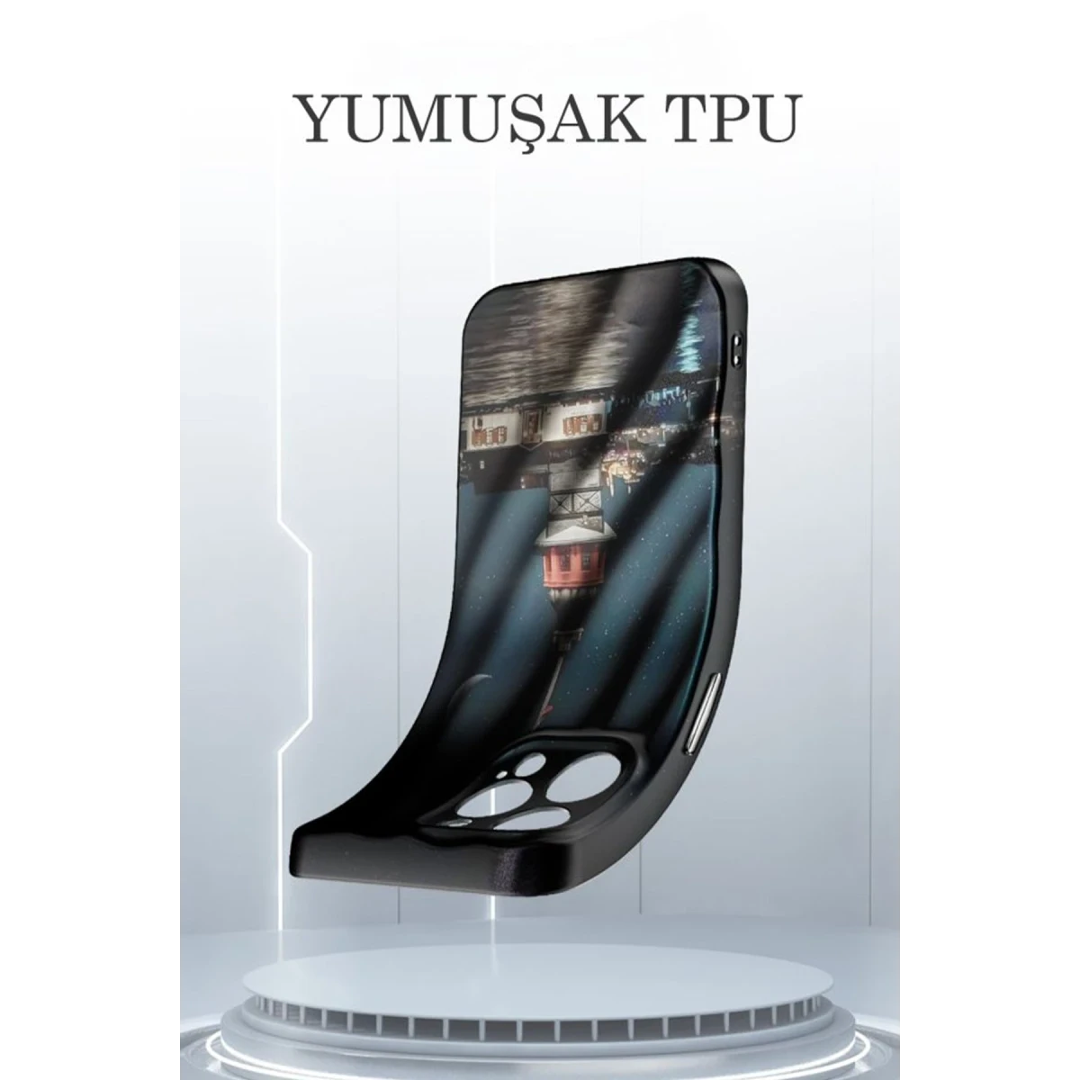 Newface Apple iPhone 11 Kılıf Crew Desenli Kapak - Galata Kulesi — görsel 8